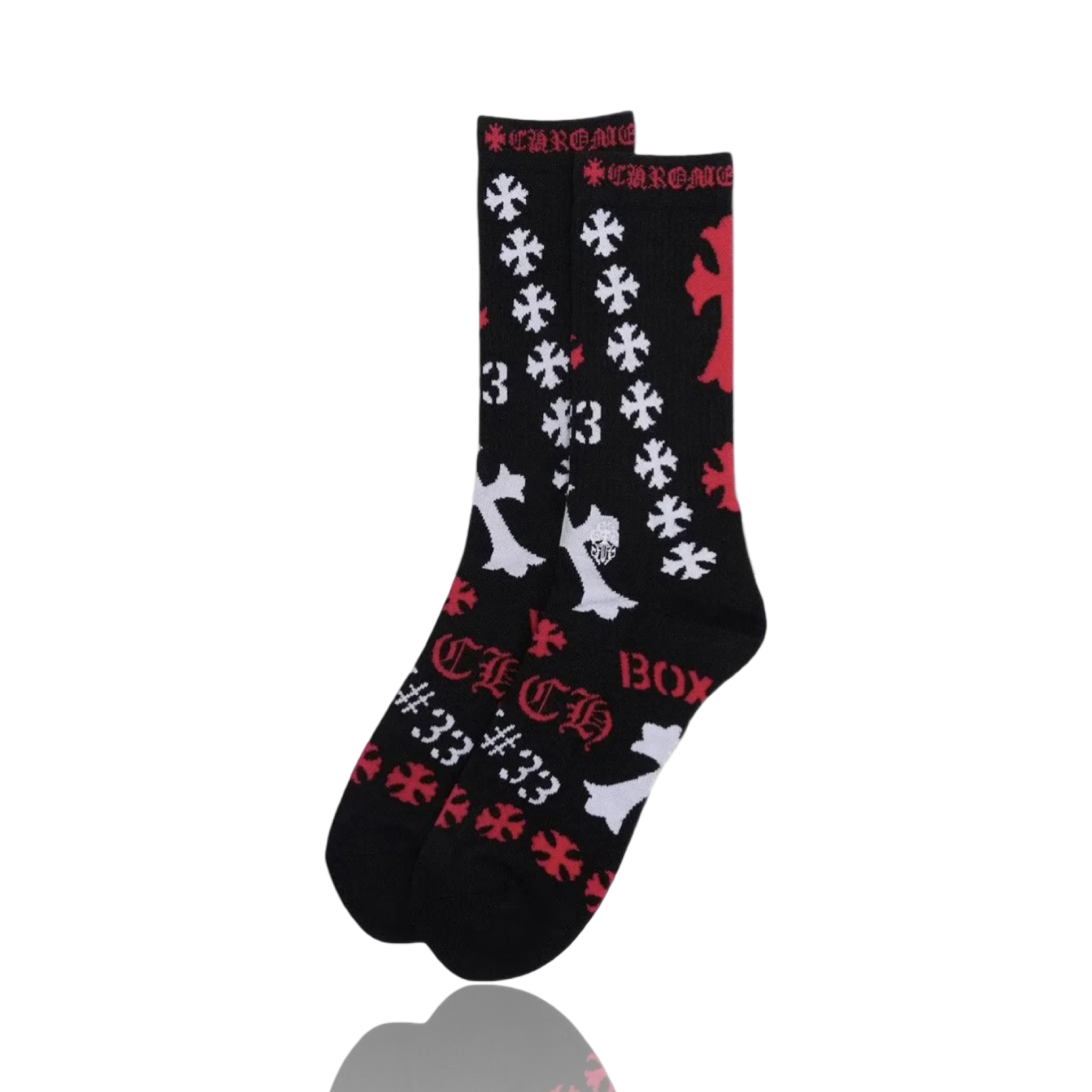 Chrome Hearts Stencil Black Socks