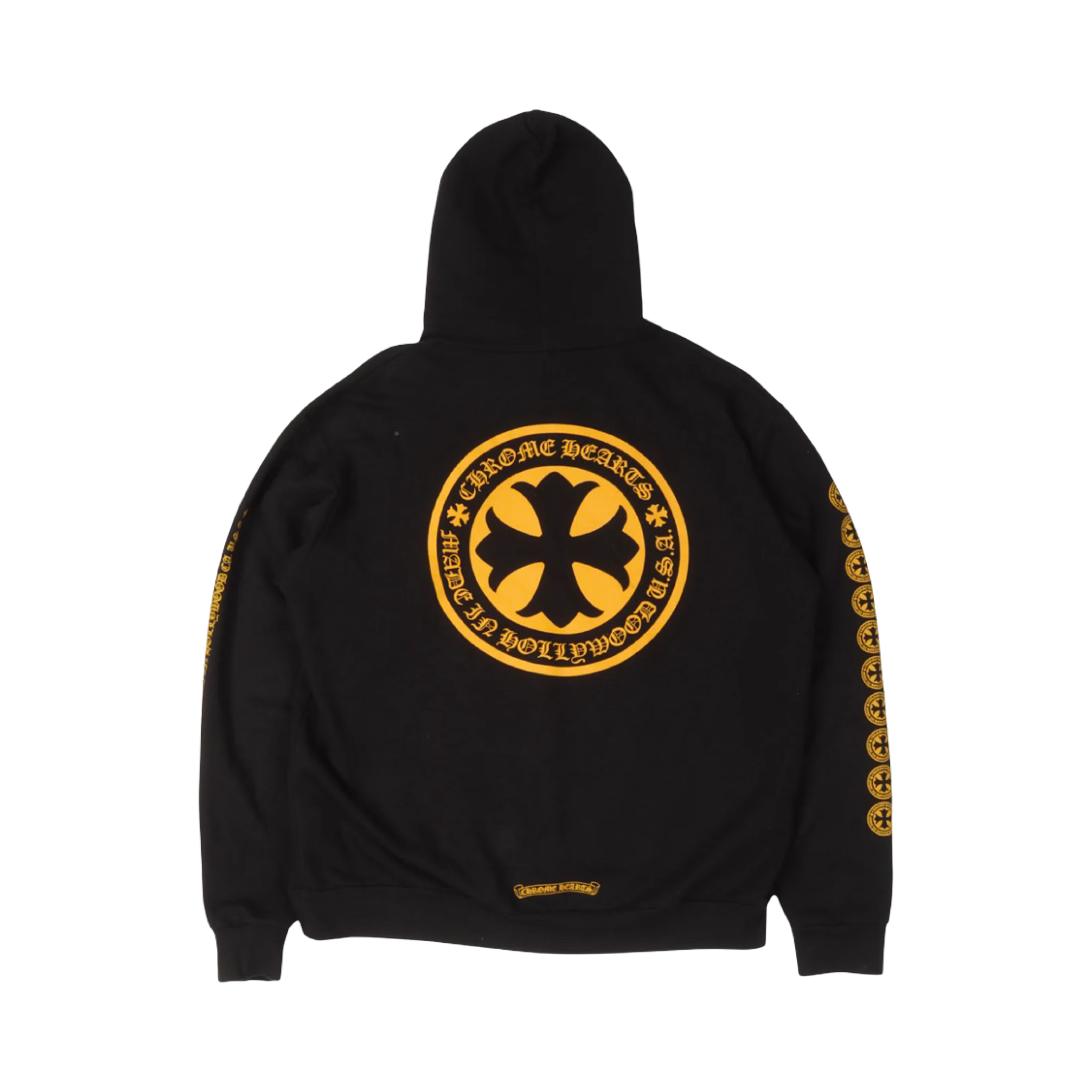 Chrome Hearts Plus Hoodie Black Yellow