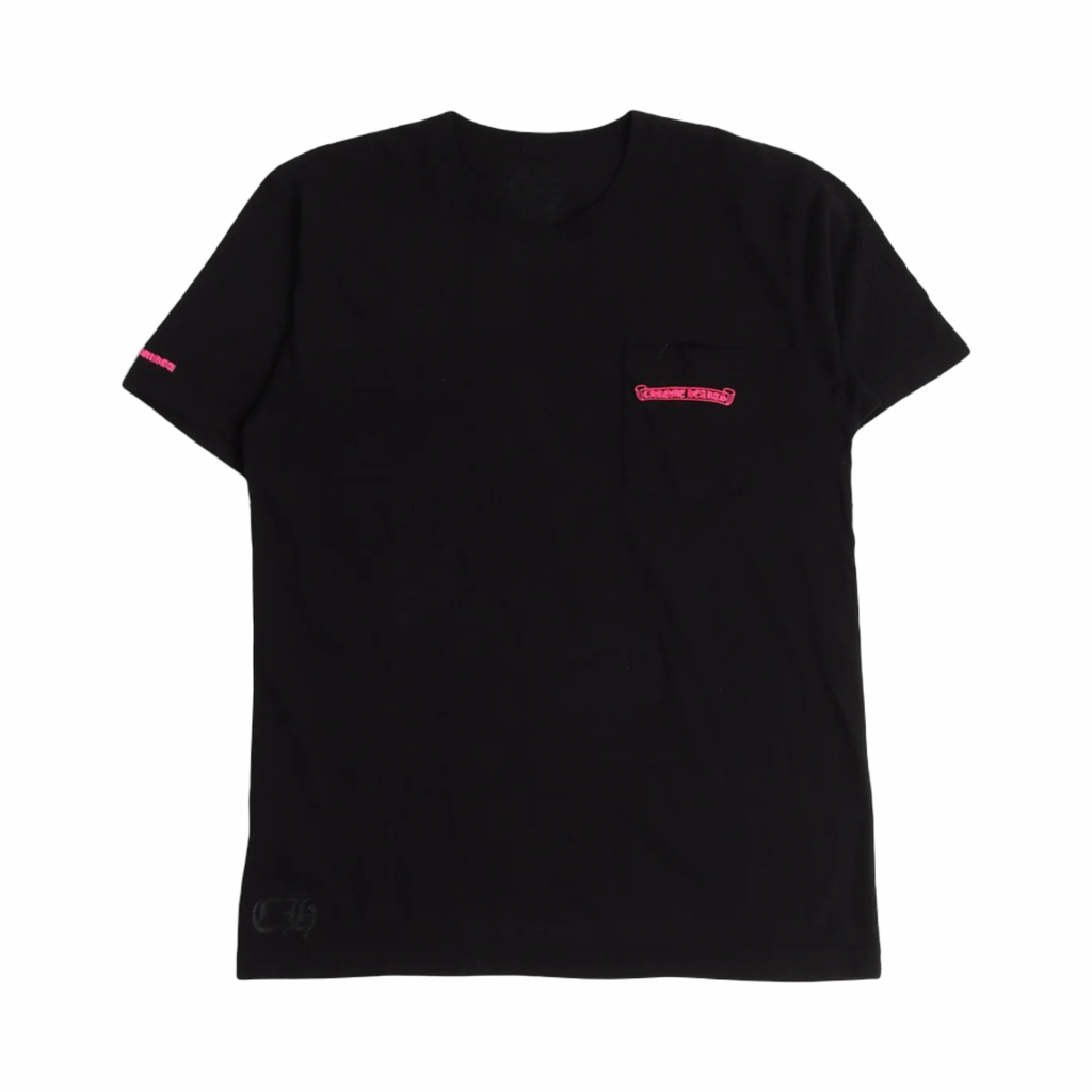 Chrome Hearts Pink Scroll Label Tee