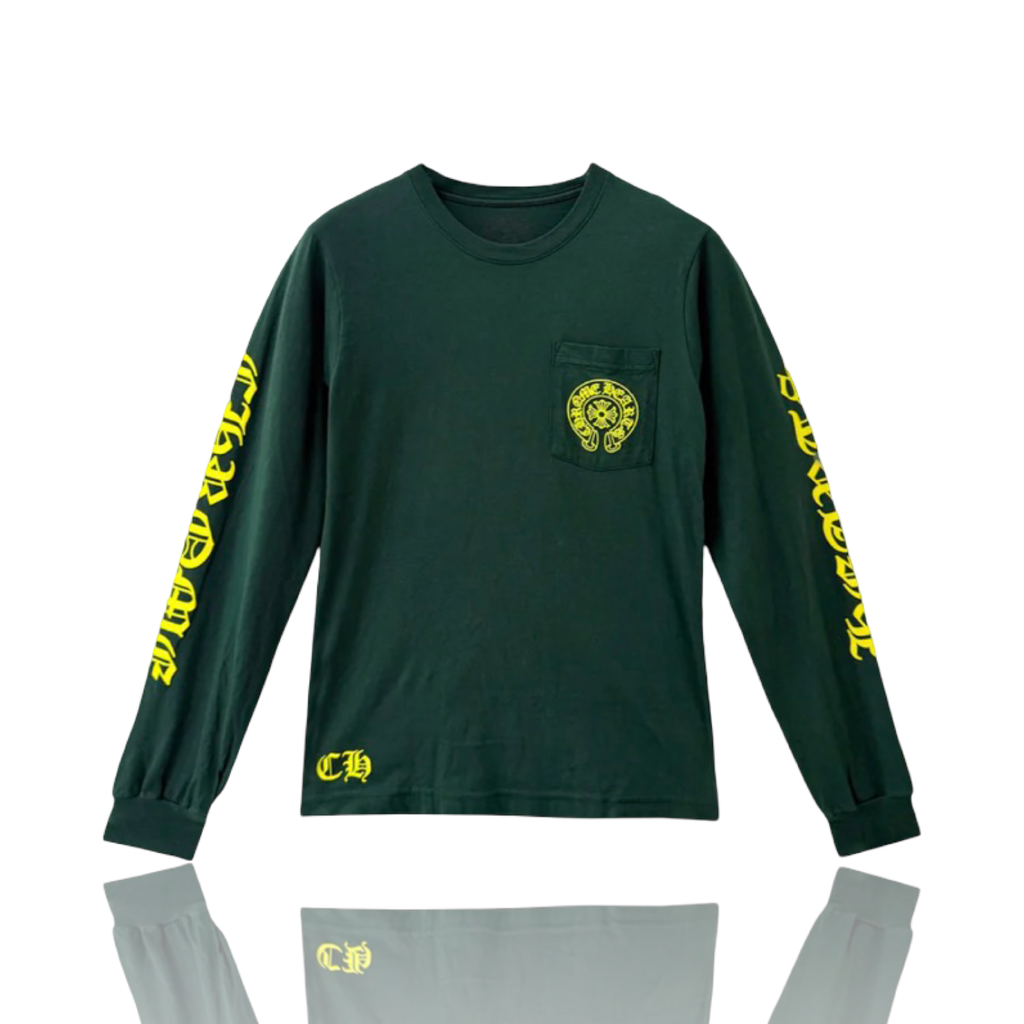 Chrome Hearts Horseshoe Logo Longsleeve Green/Yellow