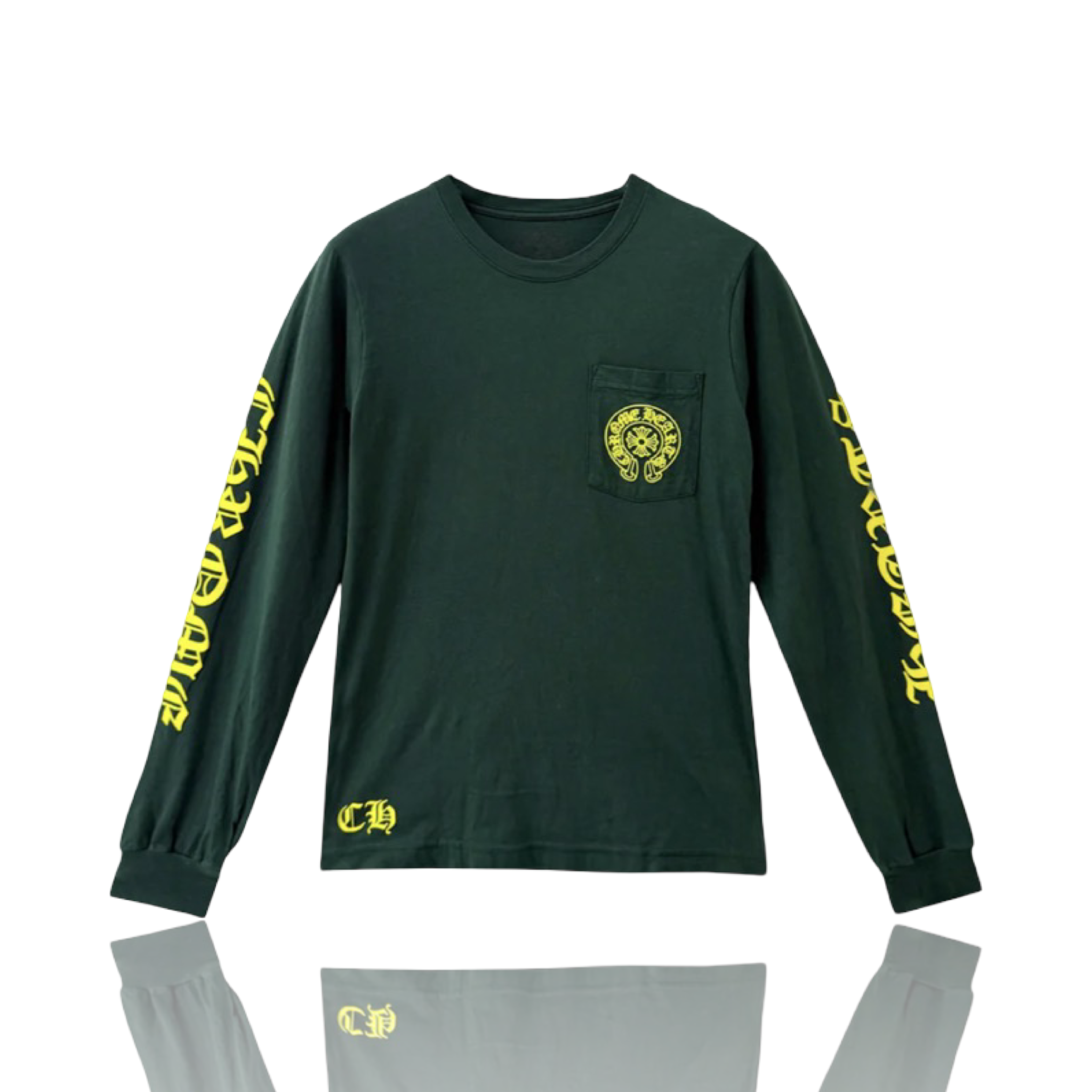 Chrome Hearts Horseshoe Logo Longsleeve Green/Yellow