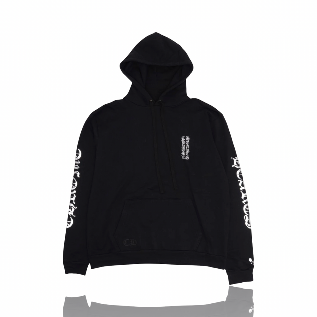 Chrome Hearts Silver Vertical Logo Online Exclusive Hoodie