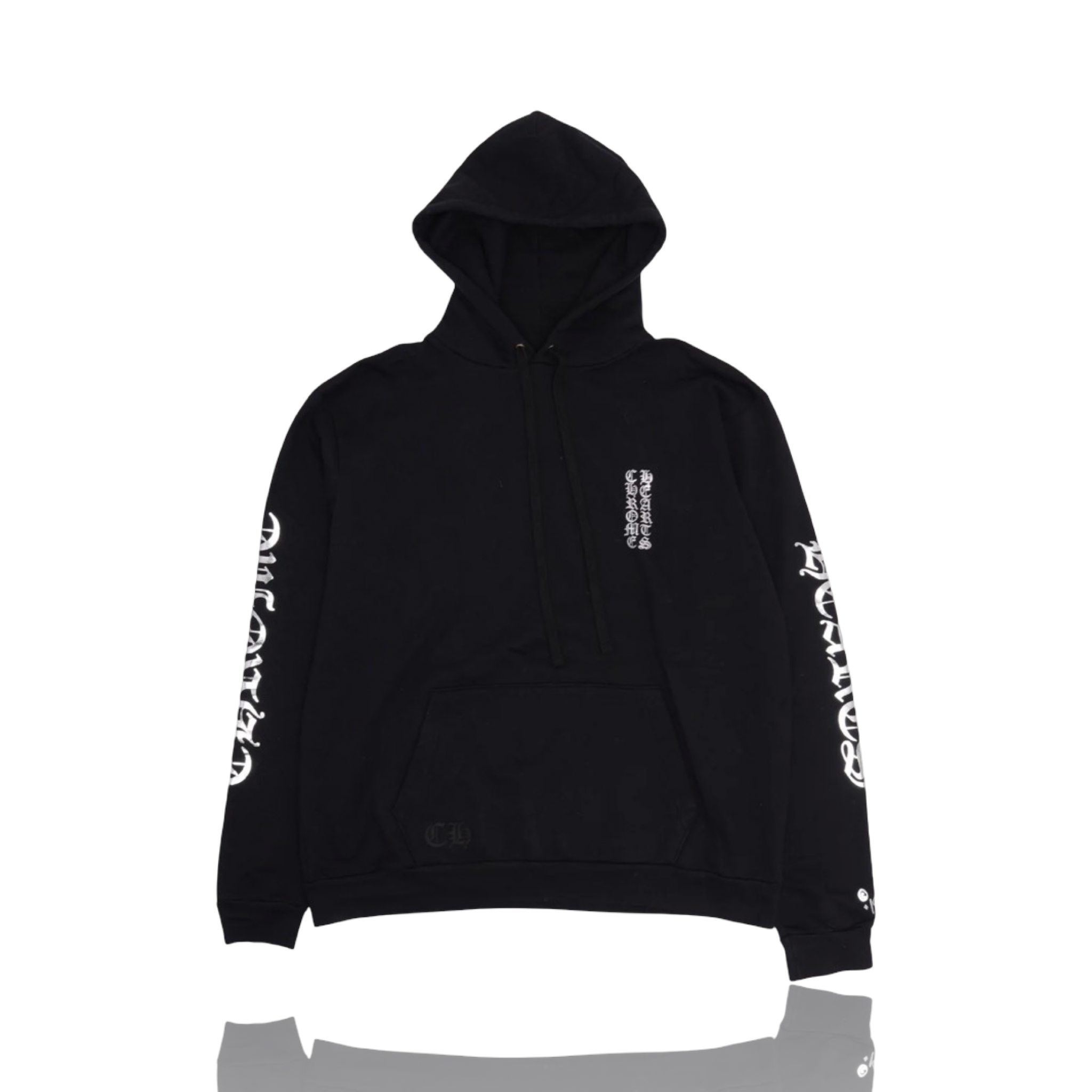 Chrome Hearts Silver Vertical Logo Online Exclusive Hoodie