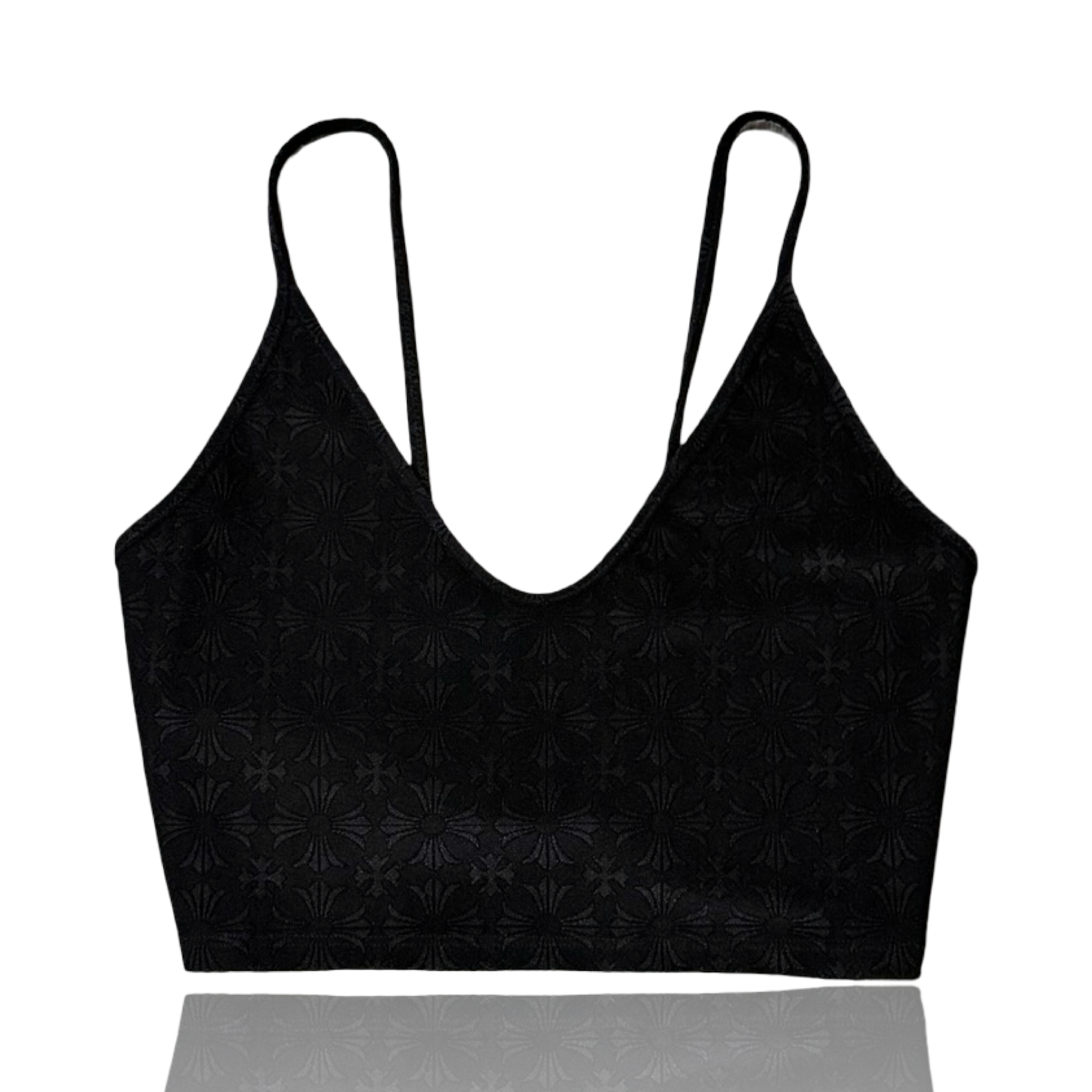 Chrome Hearts Cross Motif Cropped Top Black
