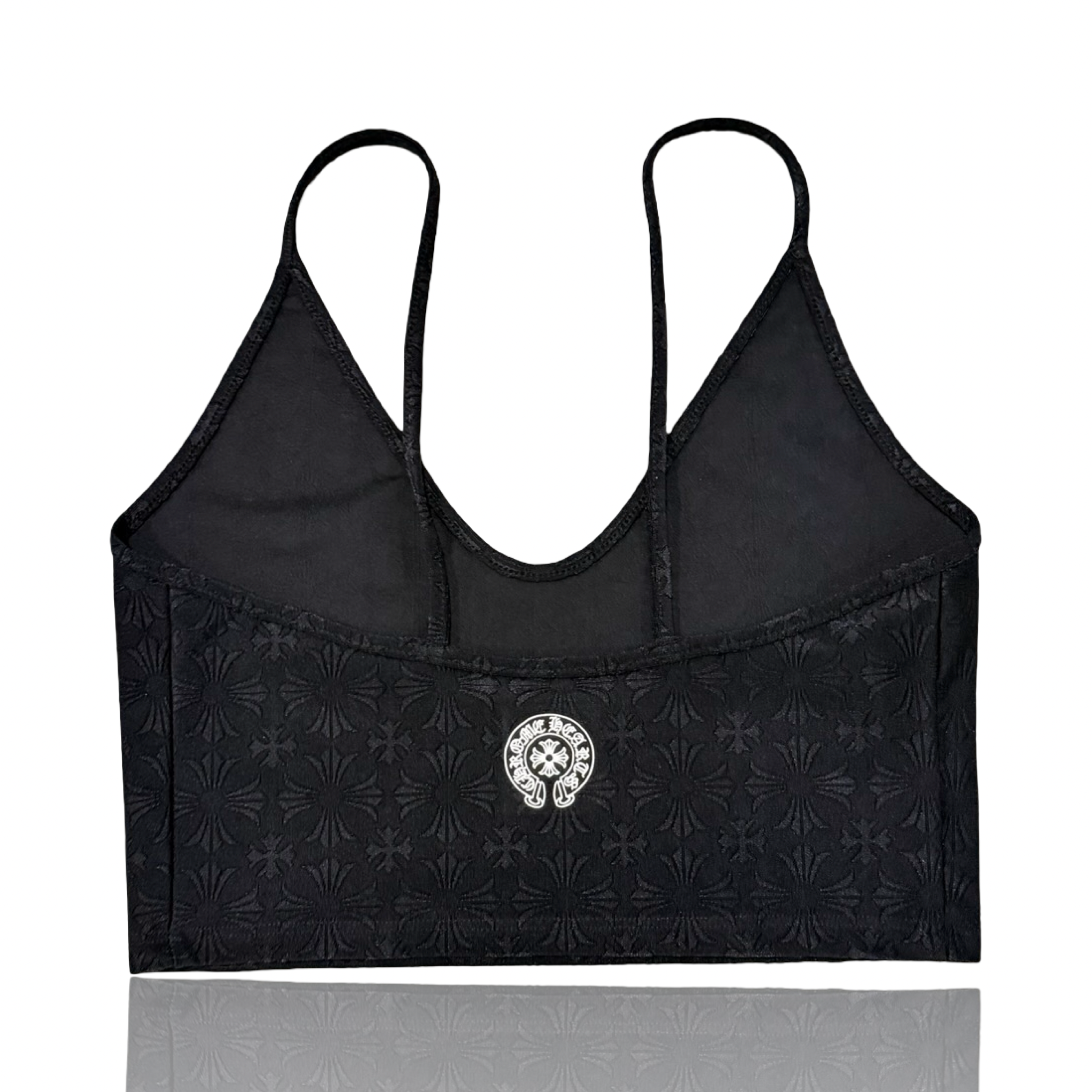 Chrome Hearts Cross Motif Cropped Top Black