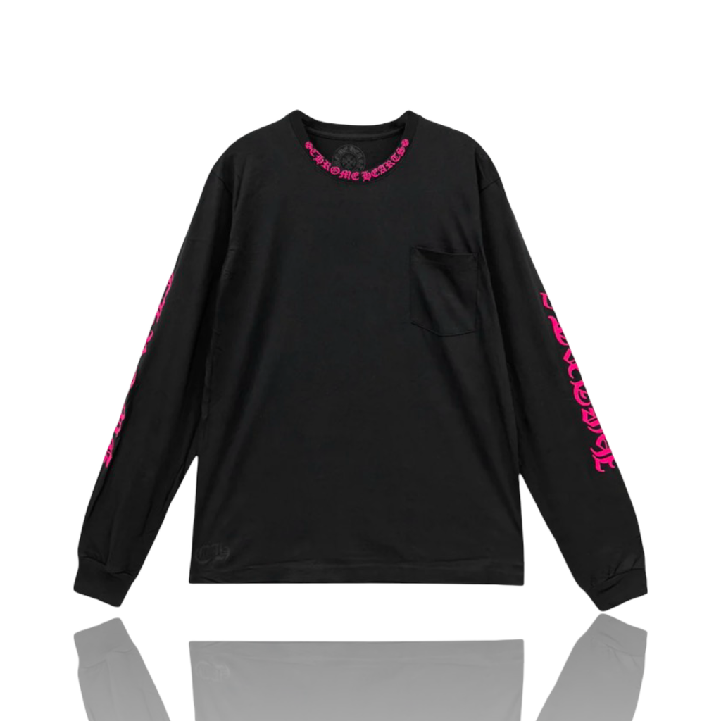 Chrome Hearts Neck Logo Longsleeve Black/Pink