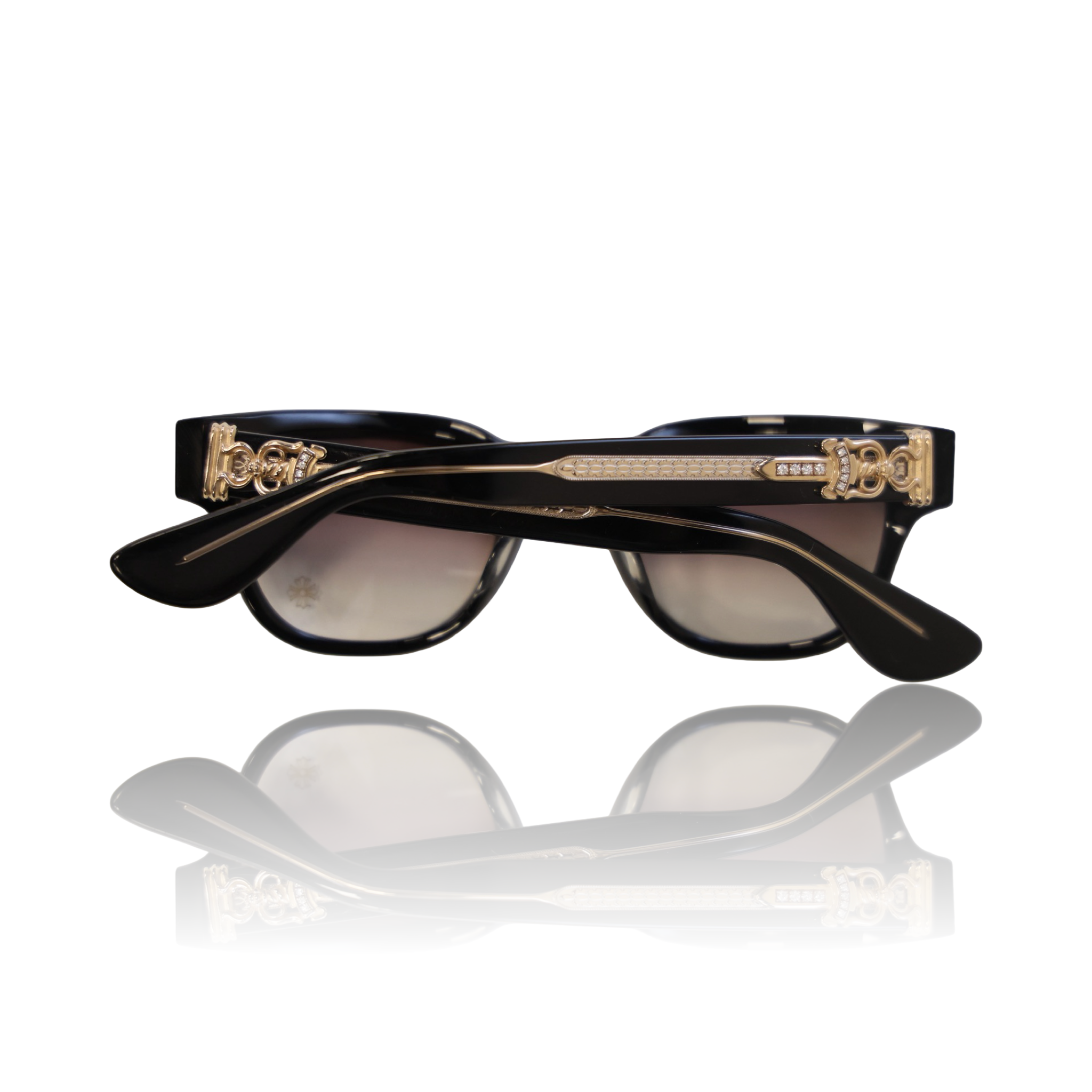 Chrome Hearts Diamond Cuntvoluted Glasses Black/Gold
