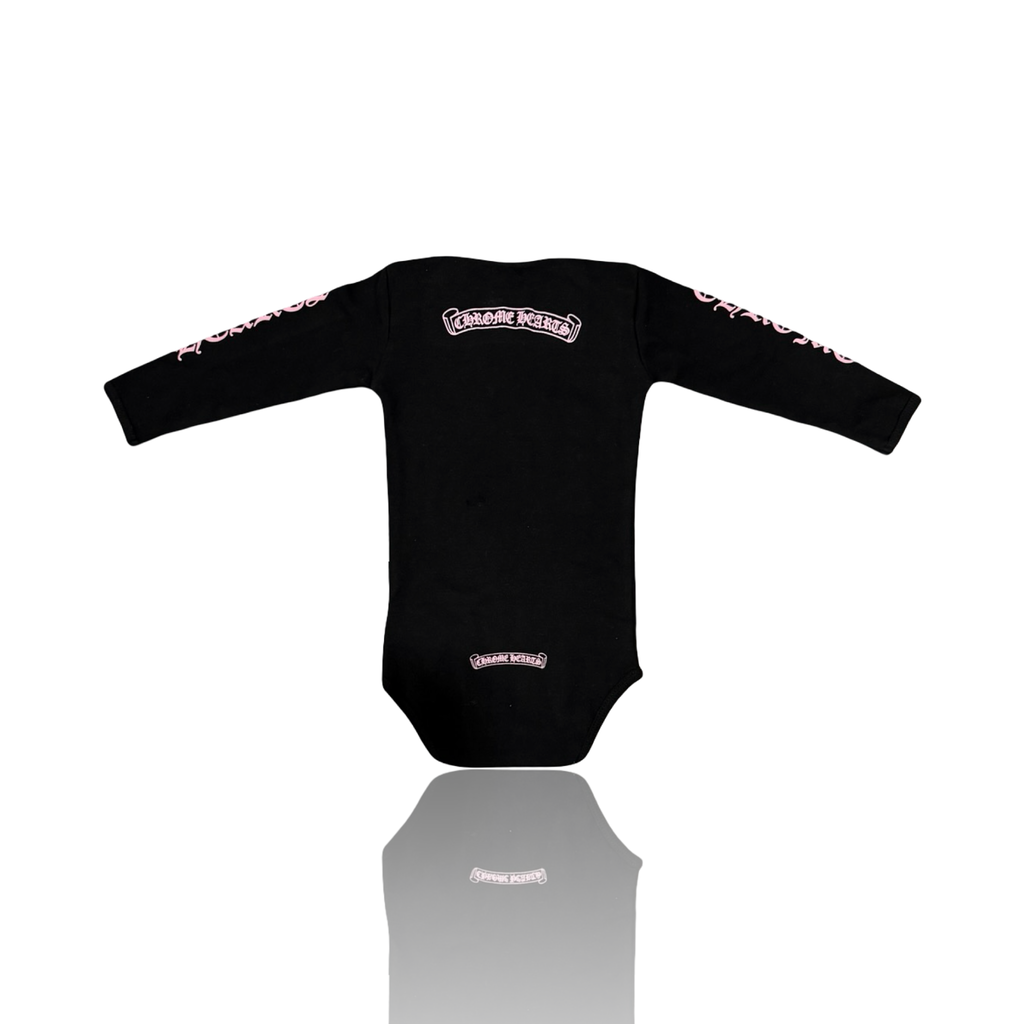 Chrome Hearts Toddler Onesie Black/Pink