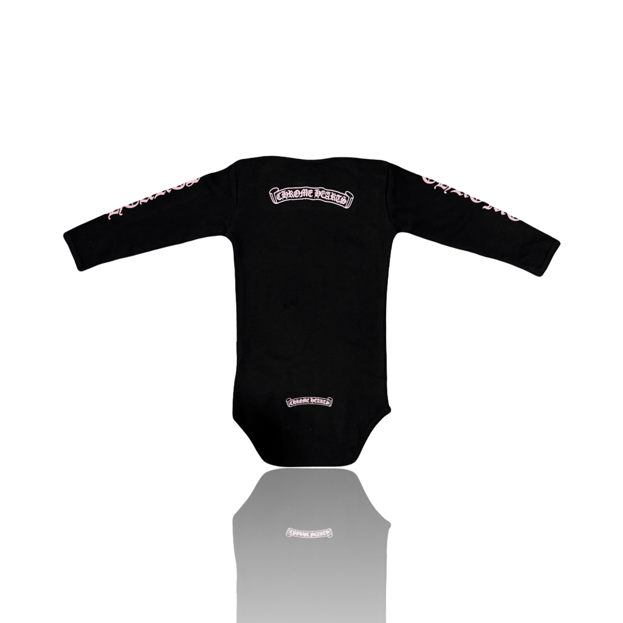 Chrome Hearts Toddler Onesie Black/Pink