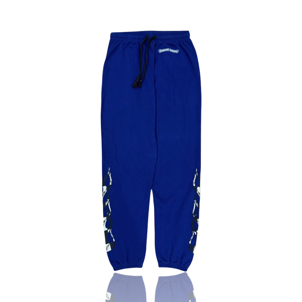 Chrome Hearts x Matty Boy Flame Logo Sweatpants Blue
