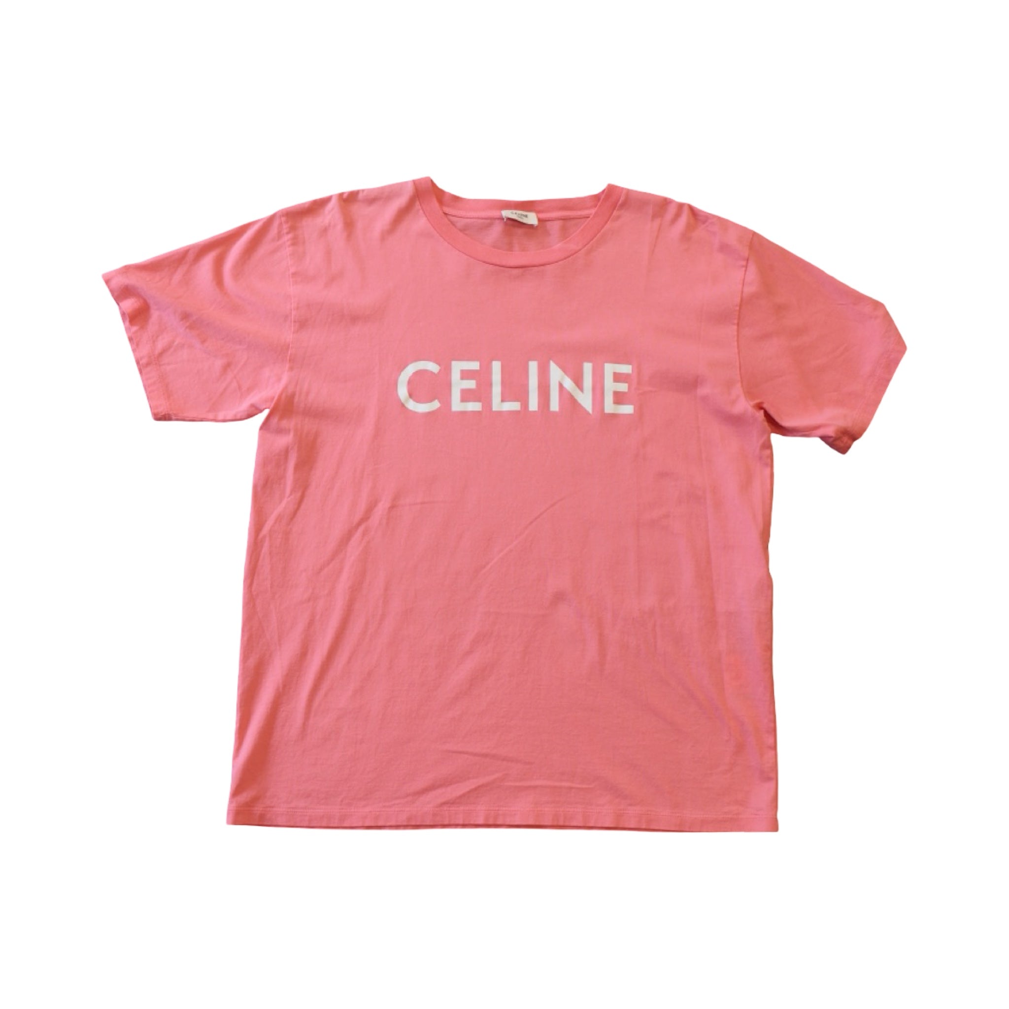 Celine Logo Pink Tee