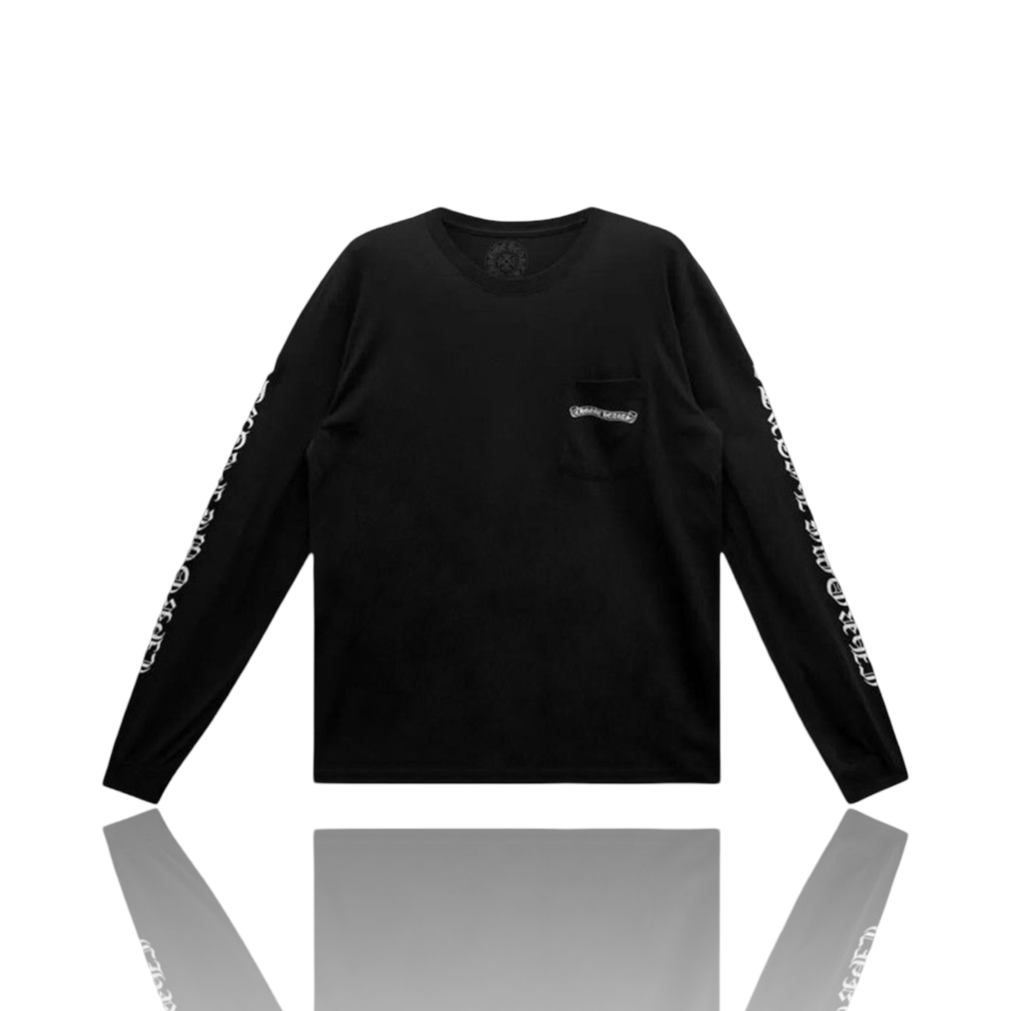 Chrome Hearts Scroll Logo Longsleeve Black