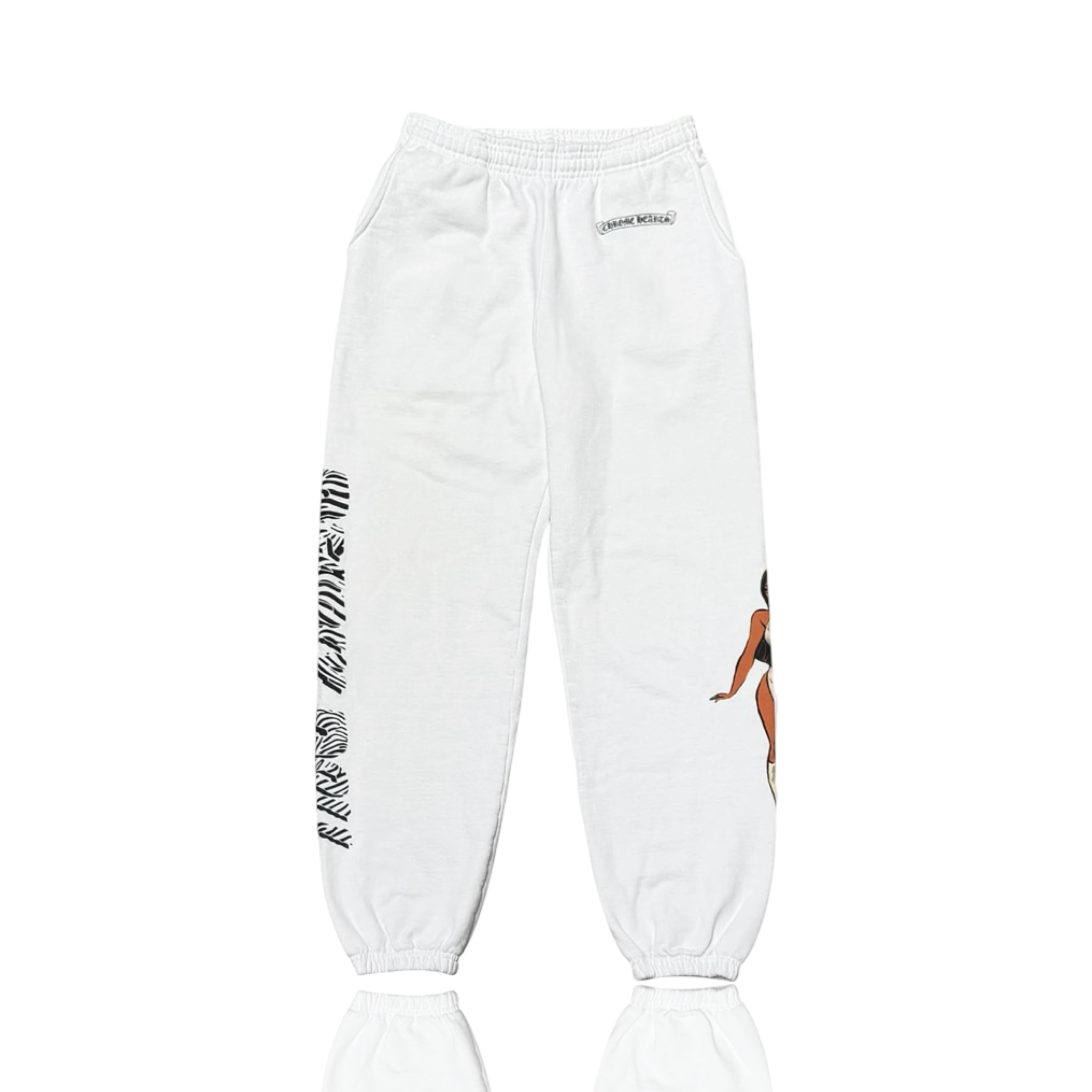 Chrome Hearts Deadly Doll X Zebra White Logo Sweatpants