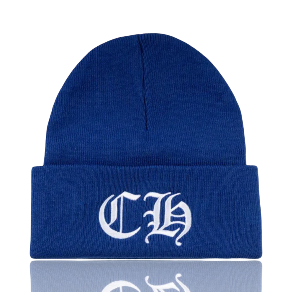 Chrome Hearts CH Logo Beanie Blue/White