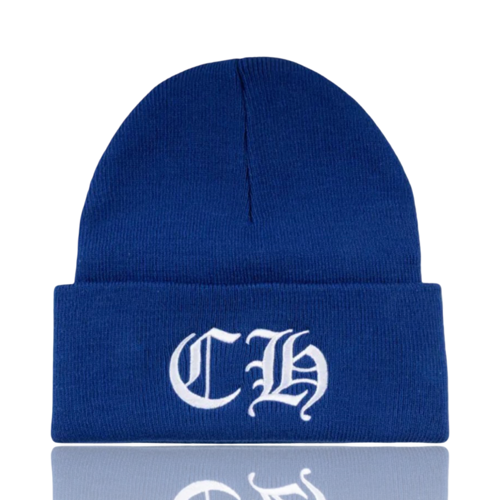 Chrome Hearts CH Logo Beanie Blue/White