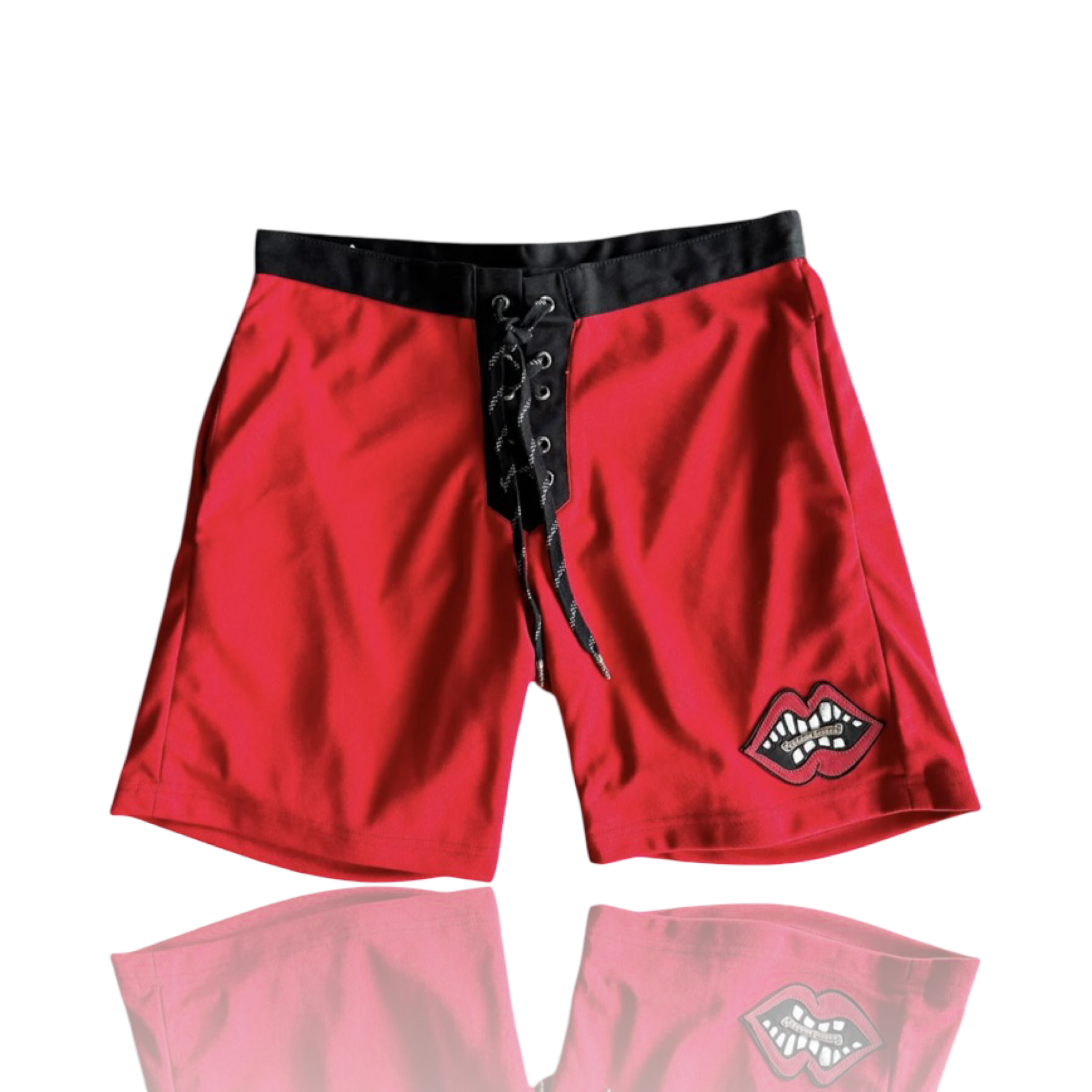 Chrome Hearts Matty Boy Red Chomper Patch Shorts