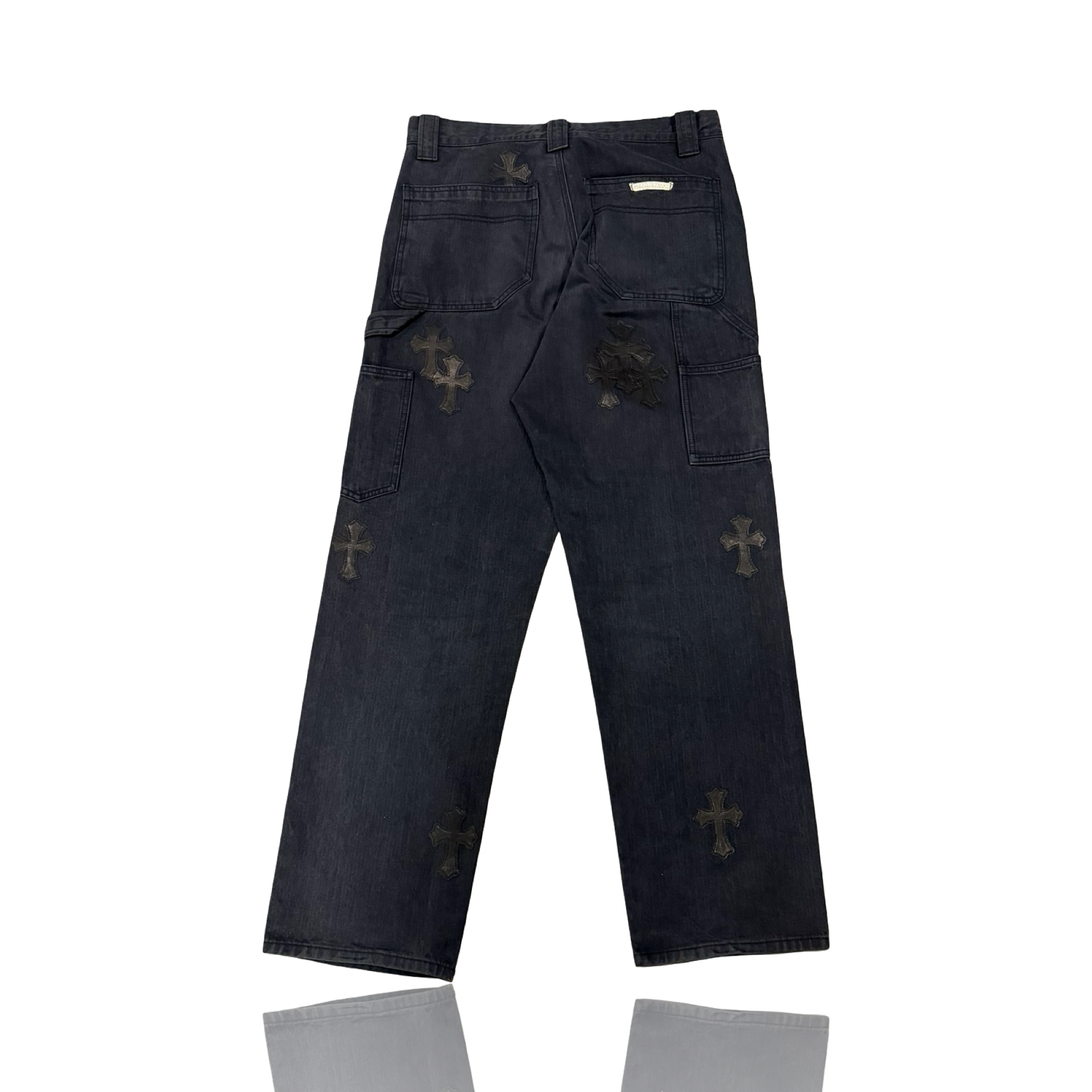 Chrome Hearts Herringbone Cross Patch Carpenter Pants