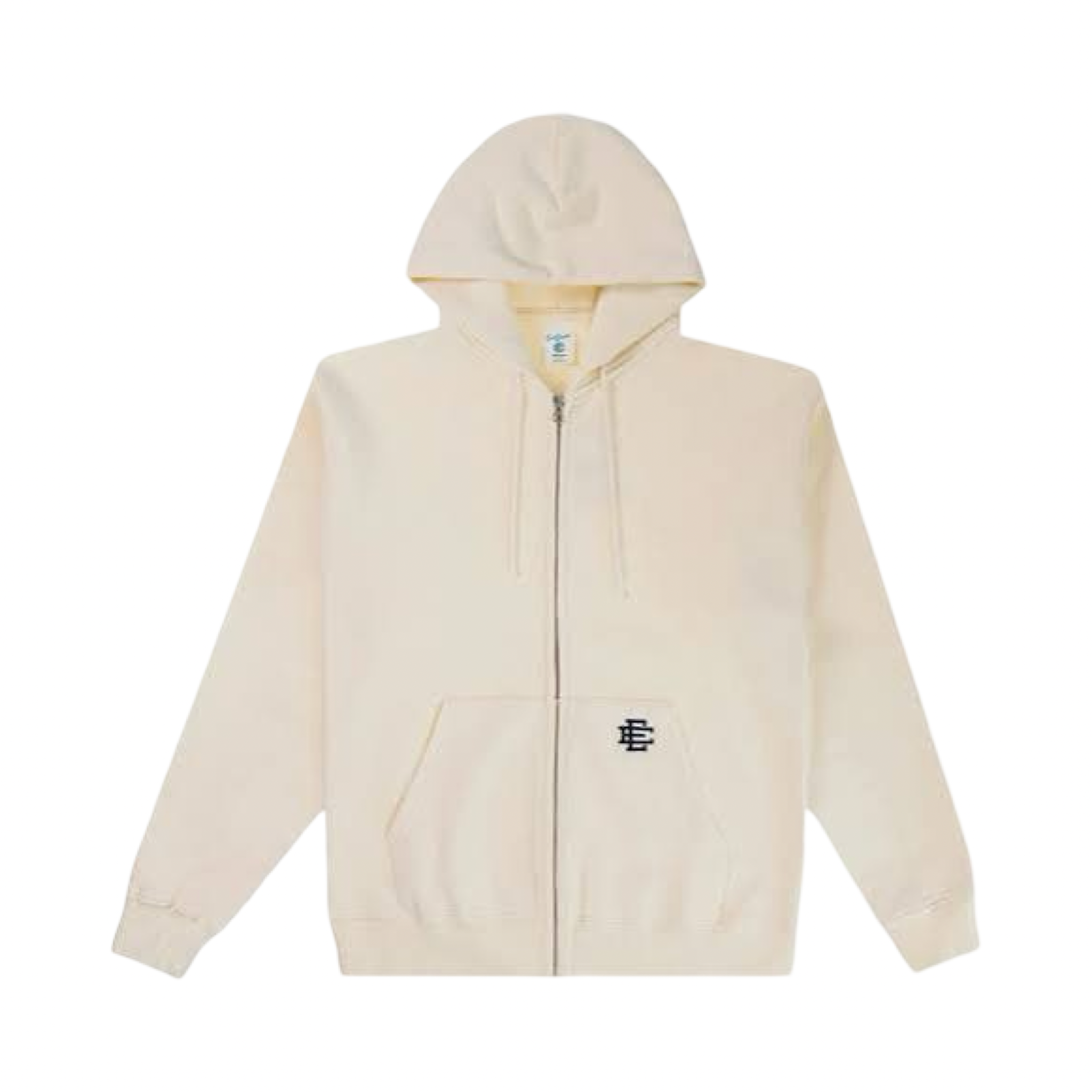 Eric Emanuel Full Zip Hoodie Ivory/Black