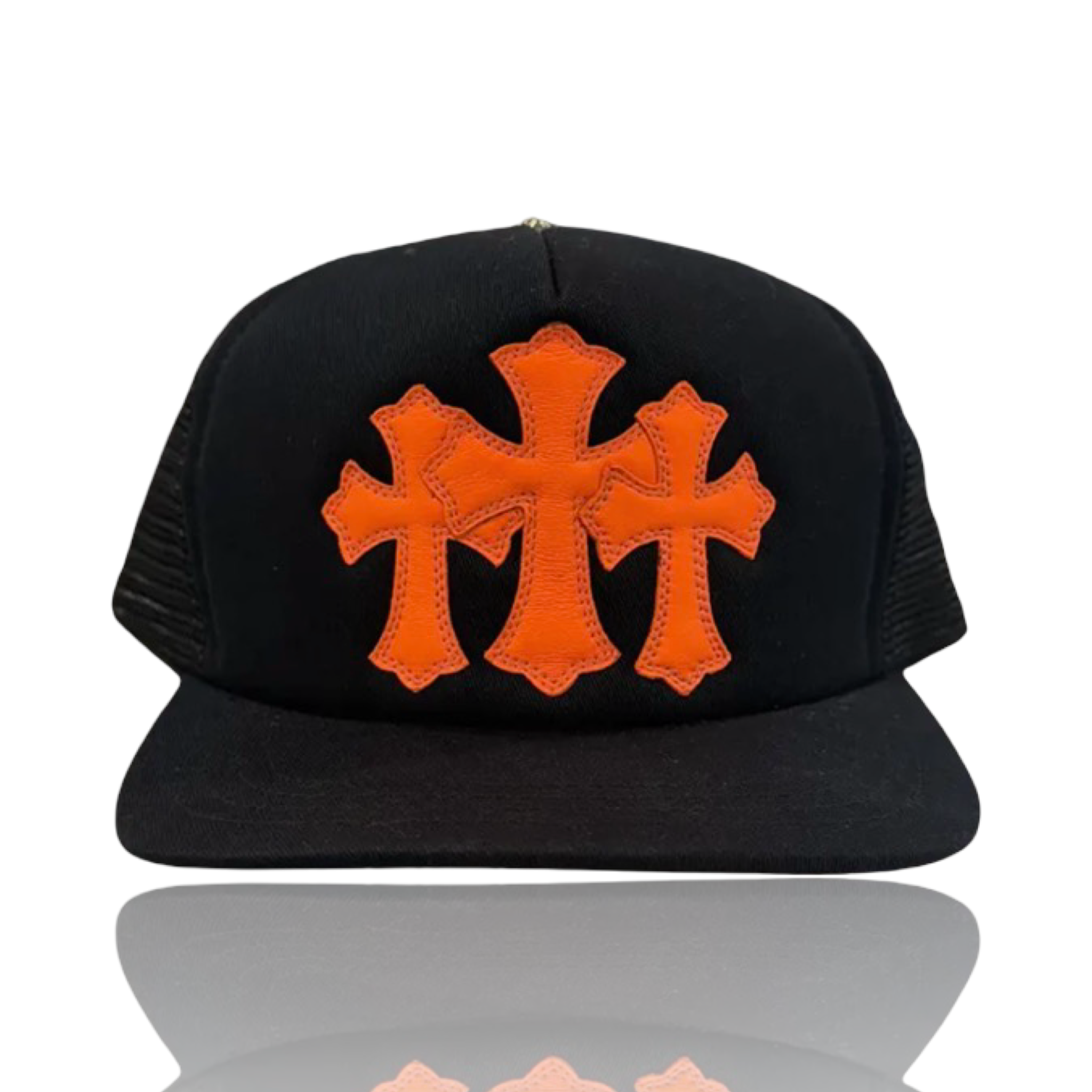 Chrome Hearts St. Barth Exclusive Leather Triple Cross Trucker