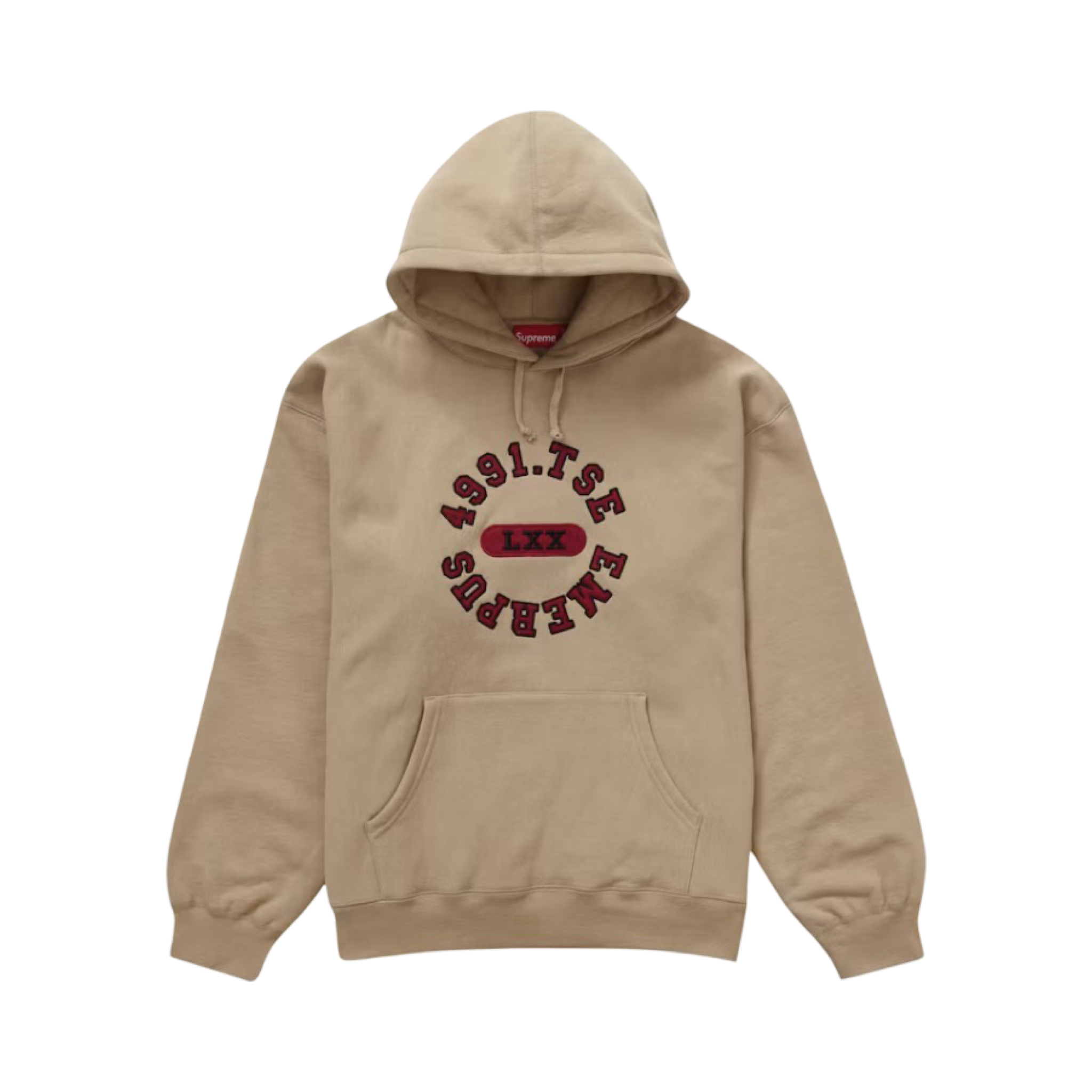 Supreme Reverse Hooded Sweatshirt Dark Tan