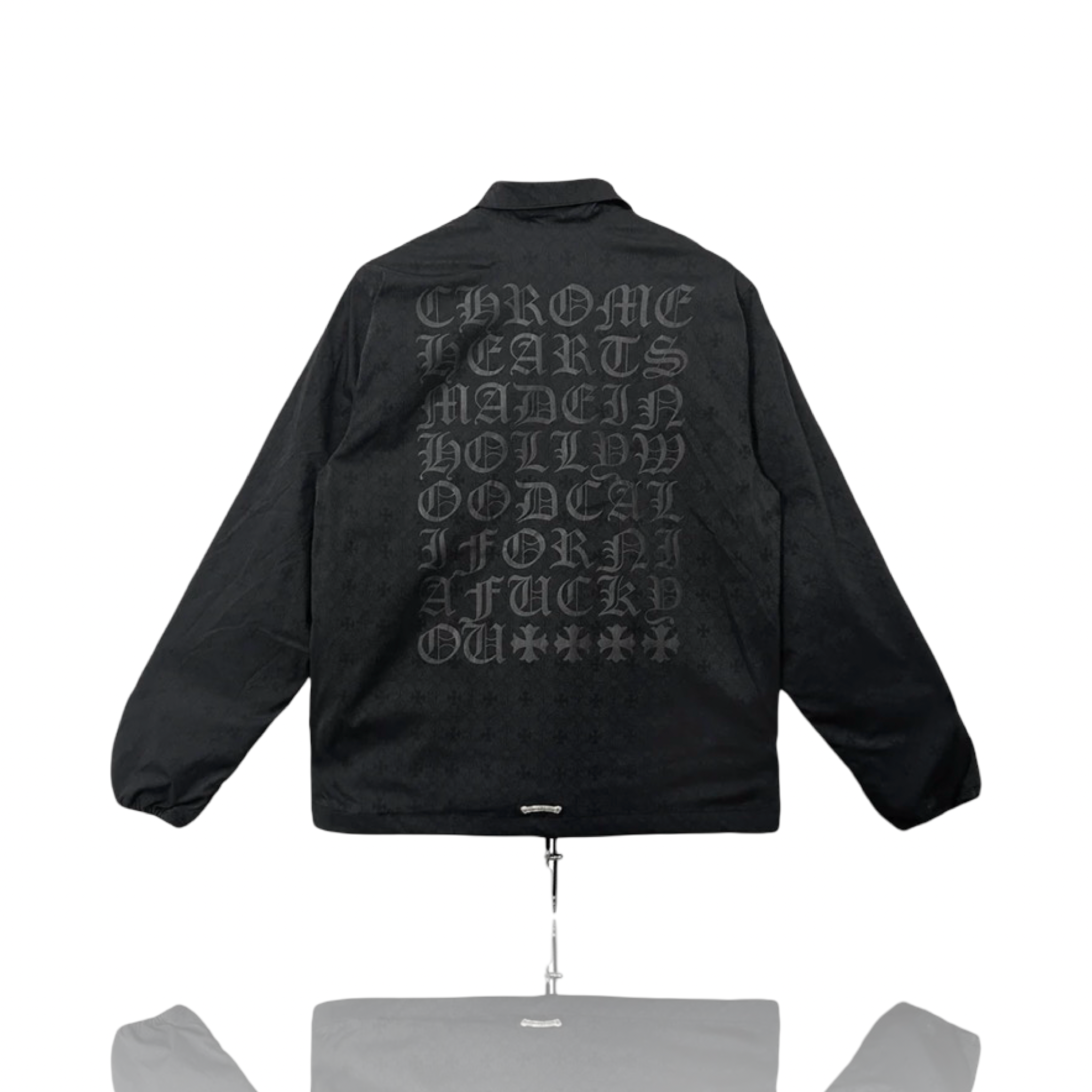 Chrome Hearts Sublimated Eye Chart Logo Windbreaker Jacket Black
