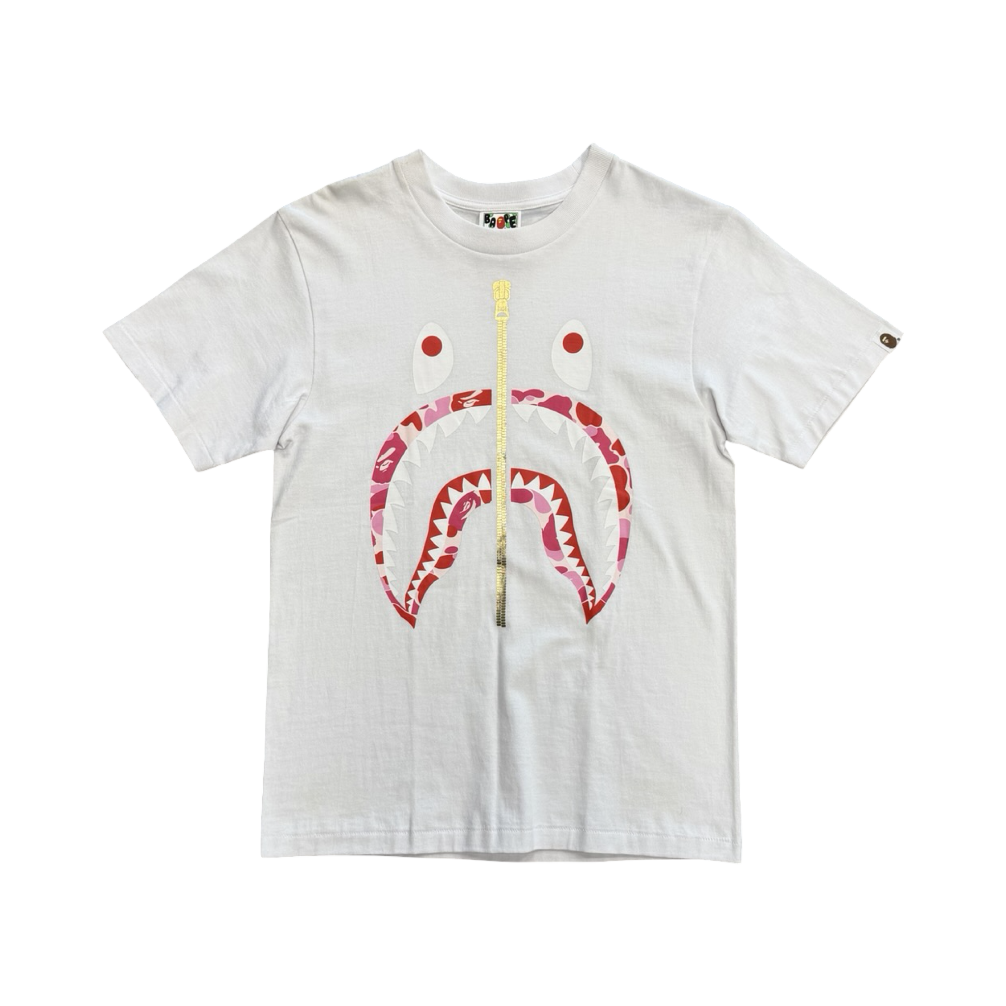 BAPE ABC Camo Shark Tee White/Pink