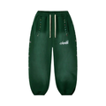 Happy Memories Don't Die Green Flower Studded Sweatpants