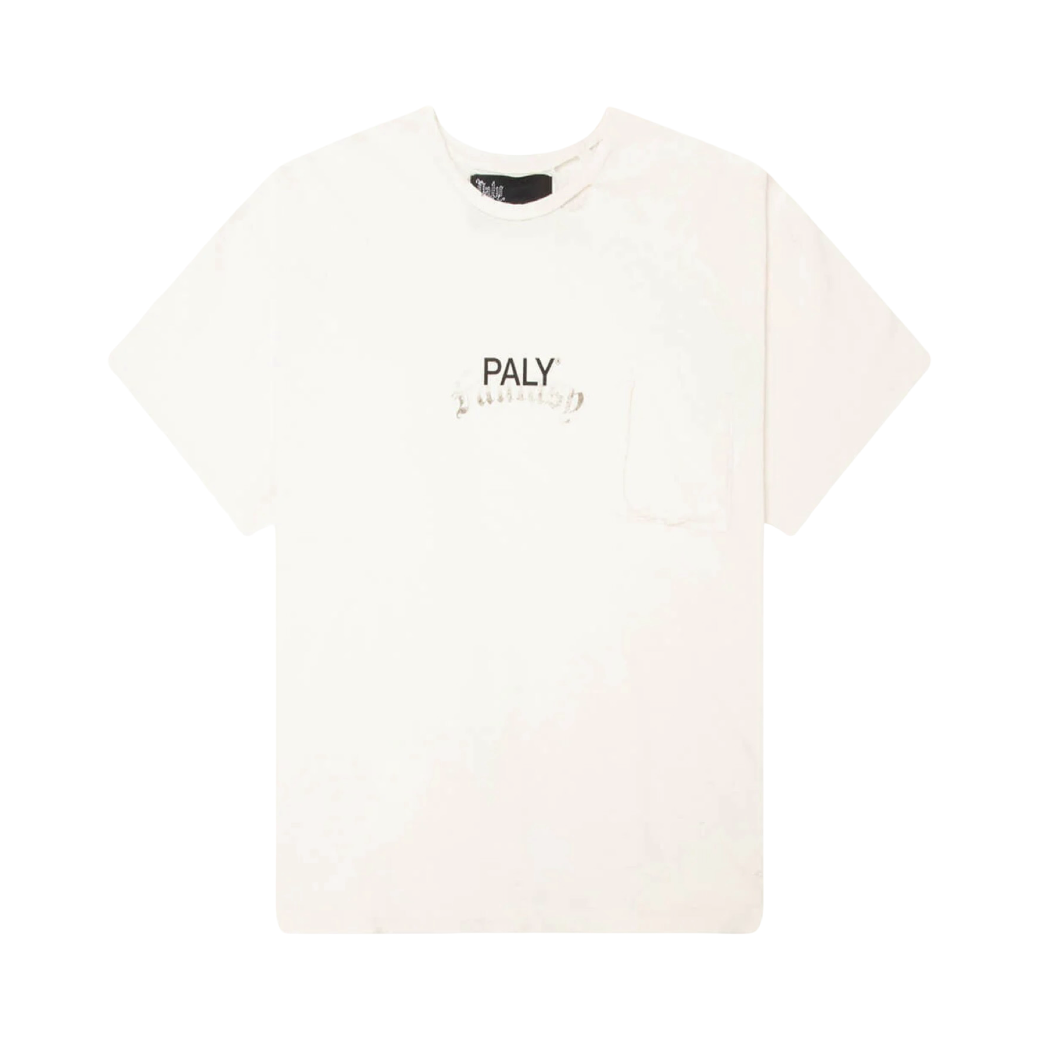 Paly Hollywood Core Logo Distressed Tee Cream