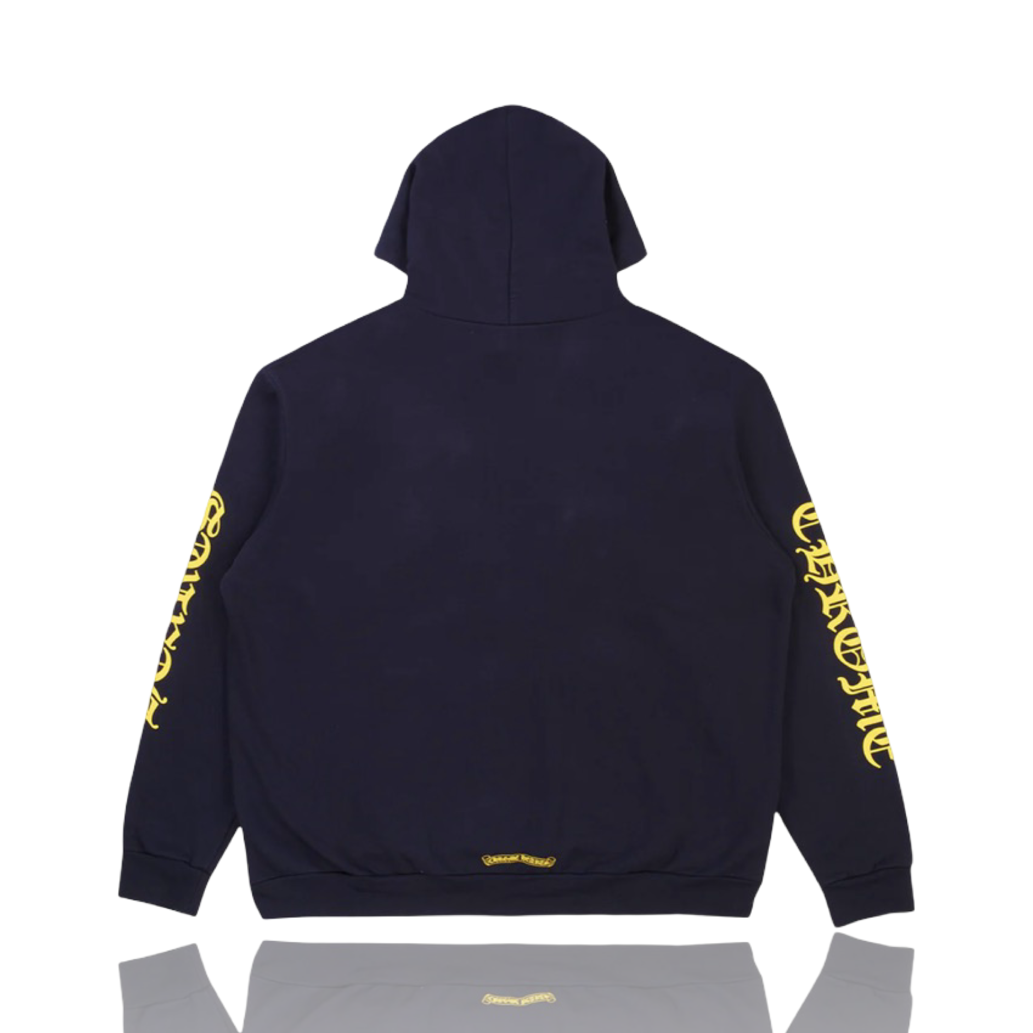 Chrome Hearts Vertical Logo Hoodie Navy/Yellow