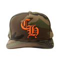 Chrome Hearts CH Embroidery Baseball Hat Camo/Orange