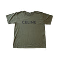Celine Logo Olive Tee