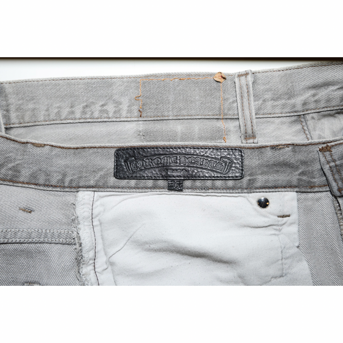 Chrome Hearts Levi's 501 Cocaine Wash Black Patch Jeans