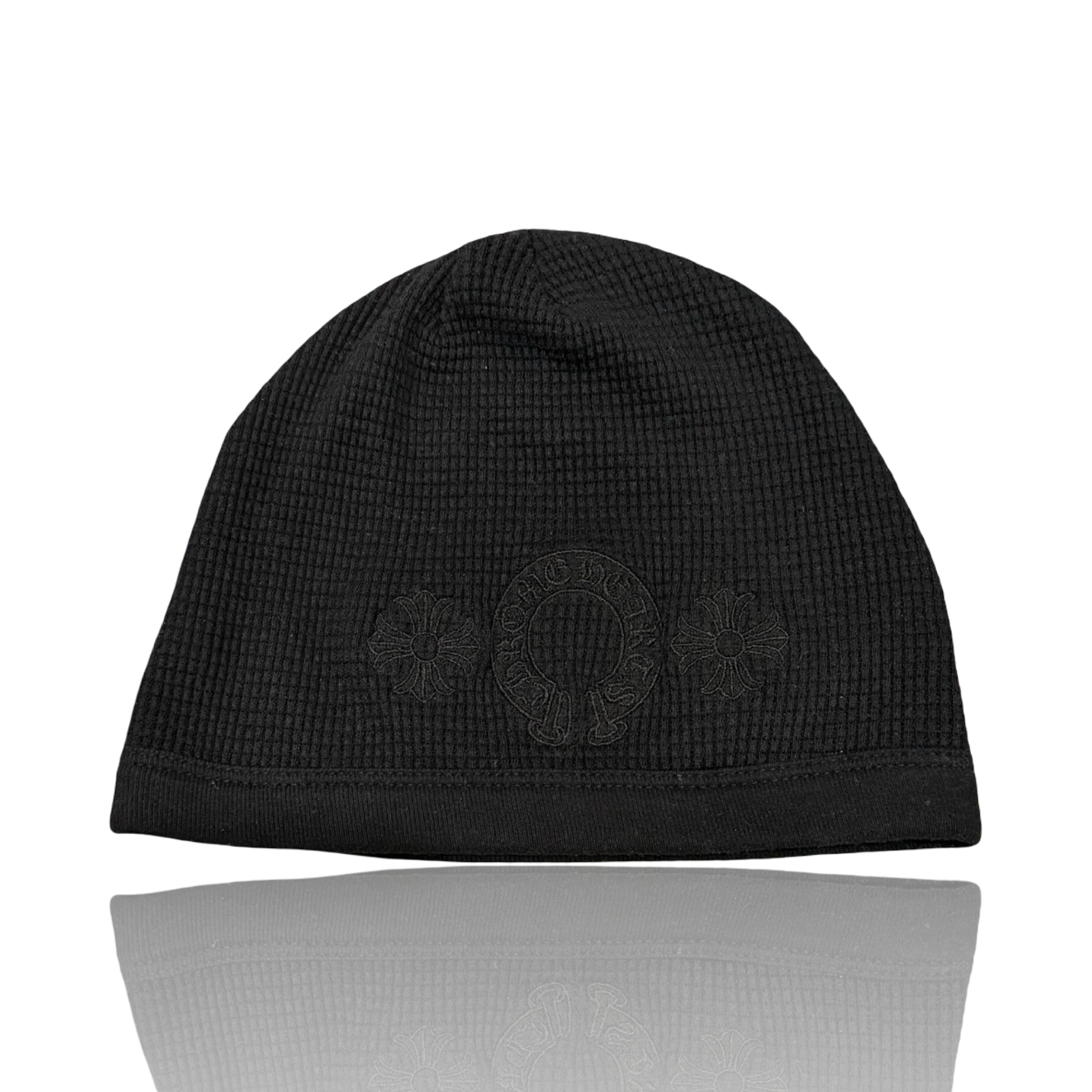 Chrome Hearts Horseshoe Skull Beanie Black/Black