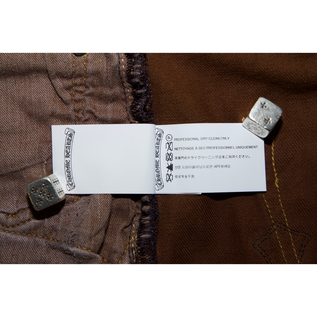Chrome Hearts Levi's 501 Zebra Cross Patch Jeans Brown