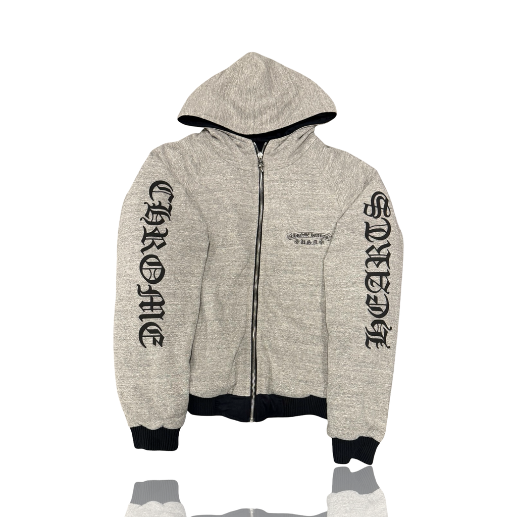 Chrome Hearts Reversible Bomber Jacket Black Grey