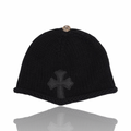 Chrome Hearts Cashmere Cross Patch Beanie Black