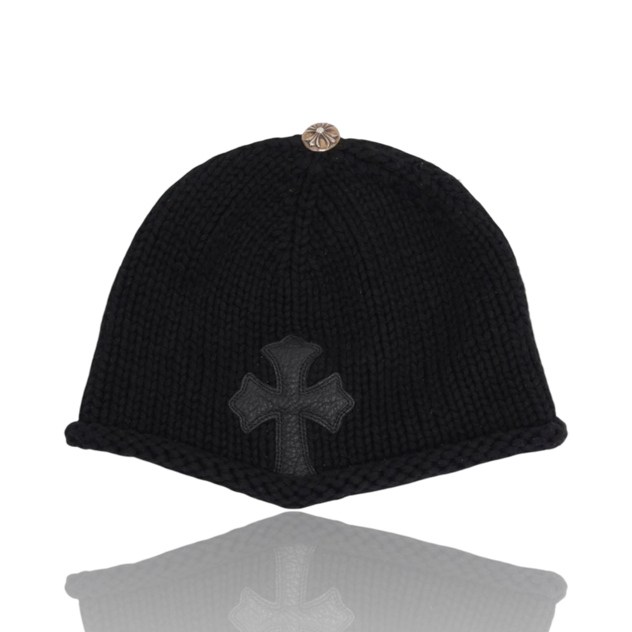 Chrome Hearts Cashmere Cross Patch Beanie Black