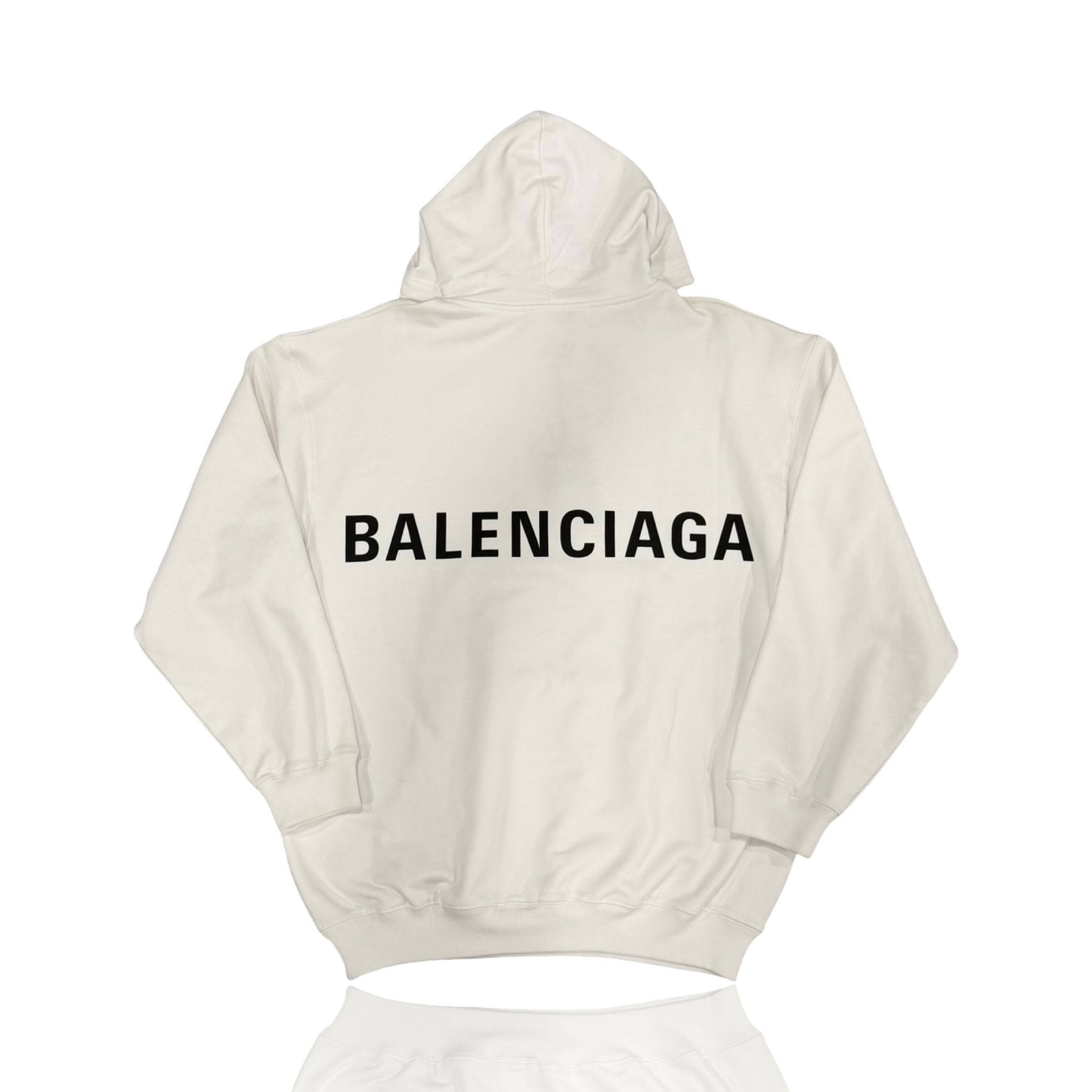 Balenciaga Back Logo White Hoodie