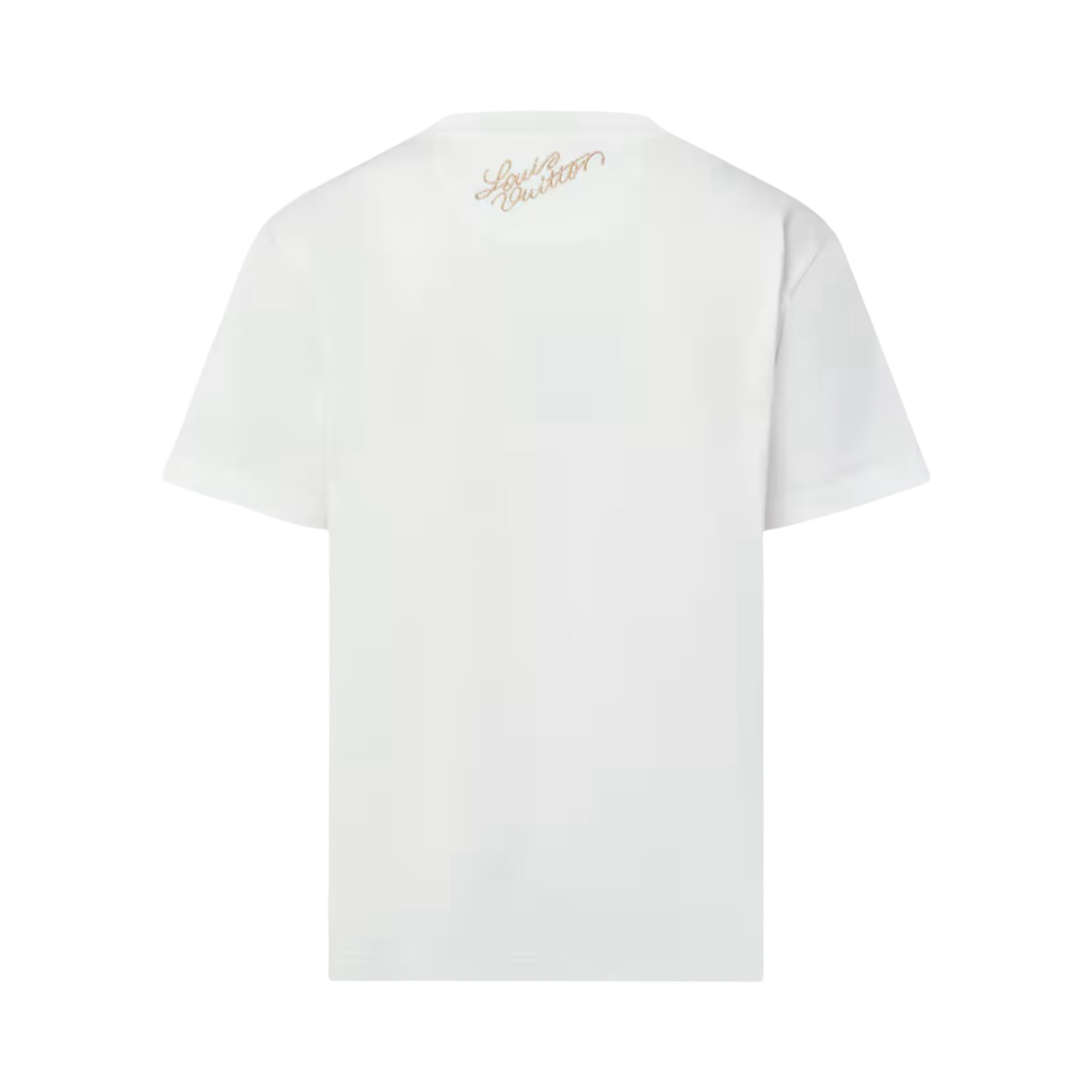 Louis Vuitton Pearl Badge Shield White T-Shirt