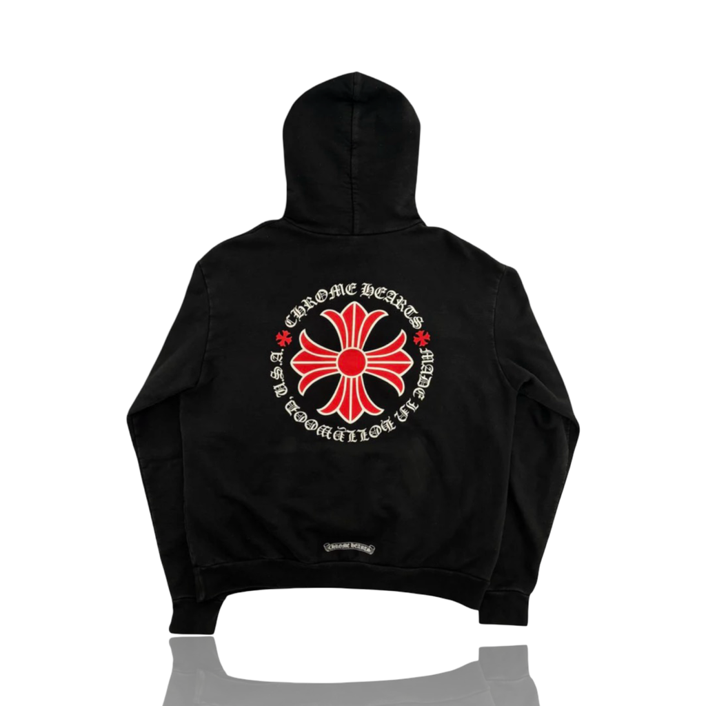 Chrome Hearts Made In Hollywood Red Plus Cross Hoodie