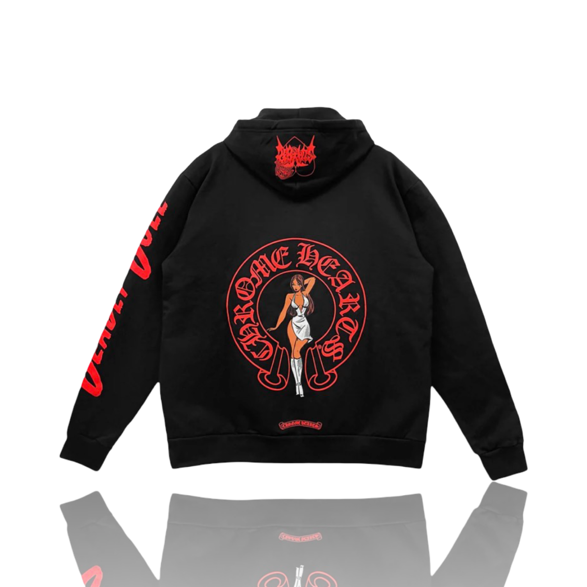 Chrome Hearts Exclusive  Deadly Doll Hoodie Black/Red