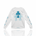 Chrome Hearts Triple Blue Cross Multi Logo Longsleeve White