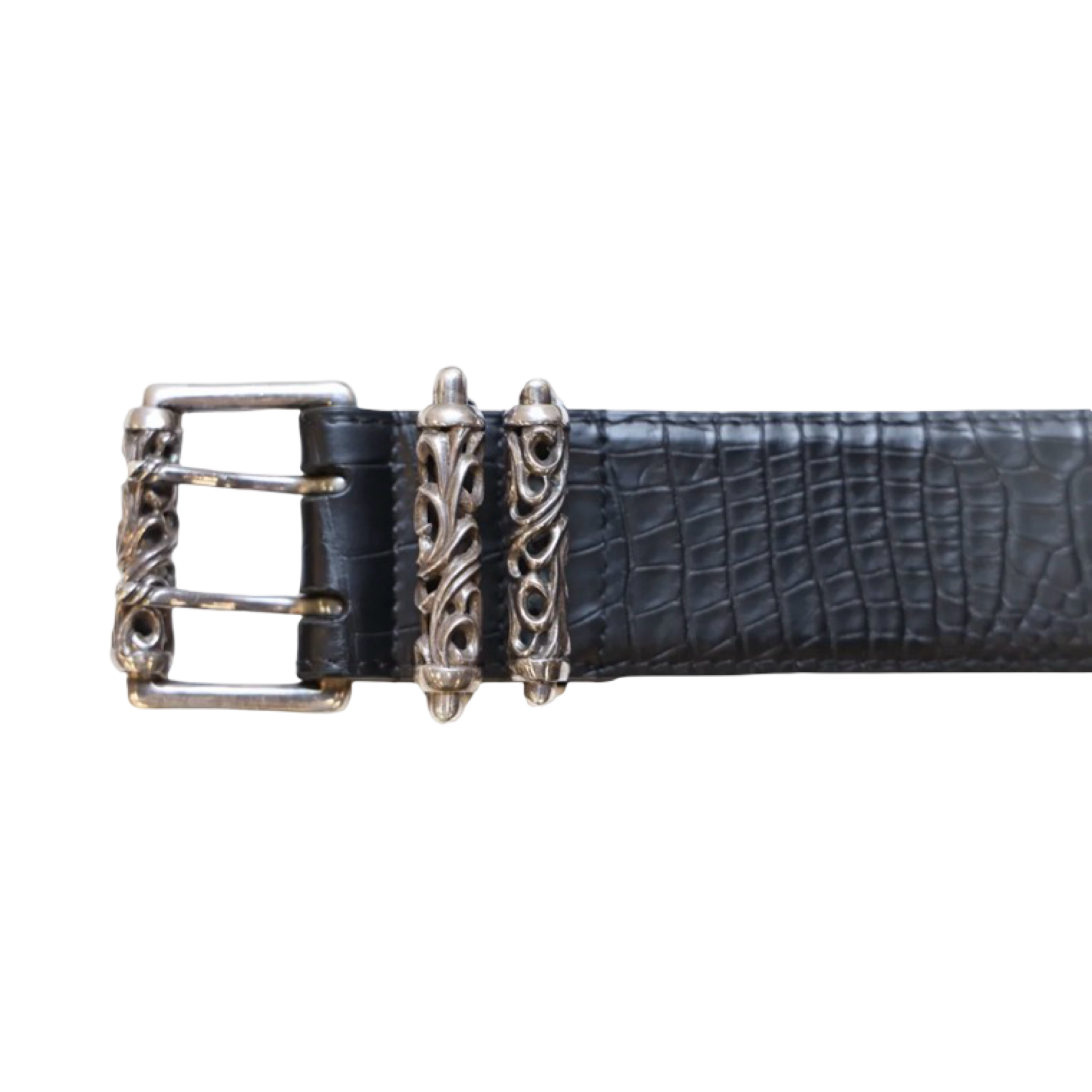 Chrome Hearts Alligator Roller Belt Black