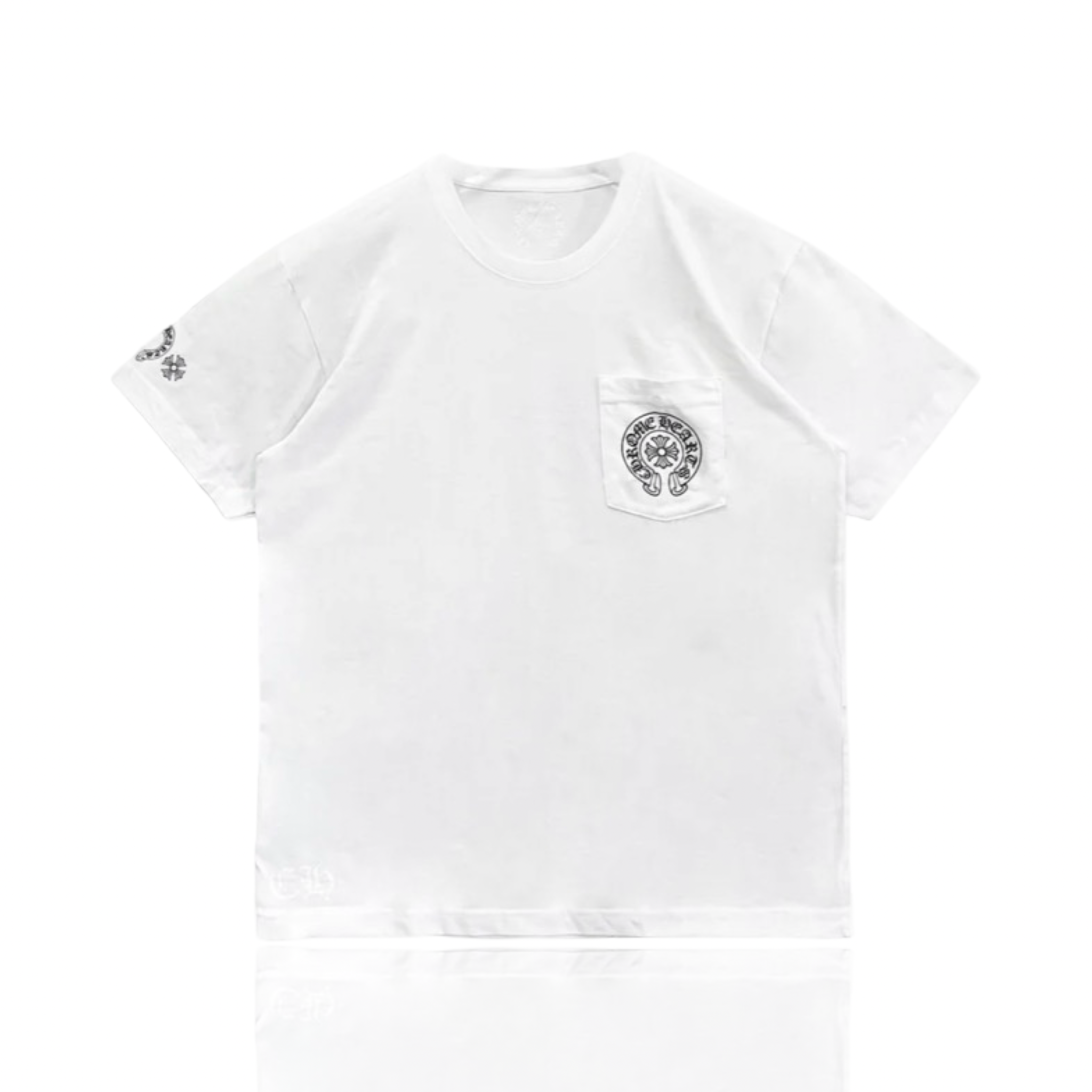 Chrome Hearts Back Multi Color Horseshoe White Tee