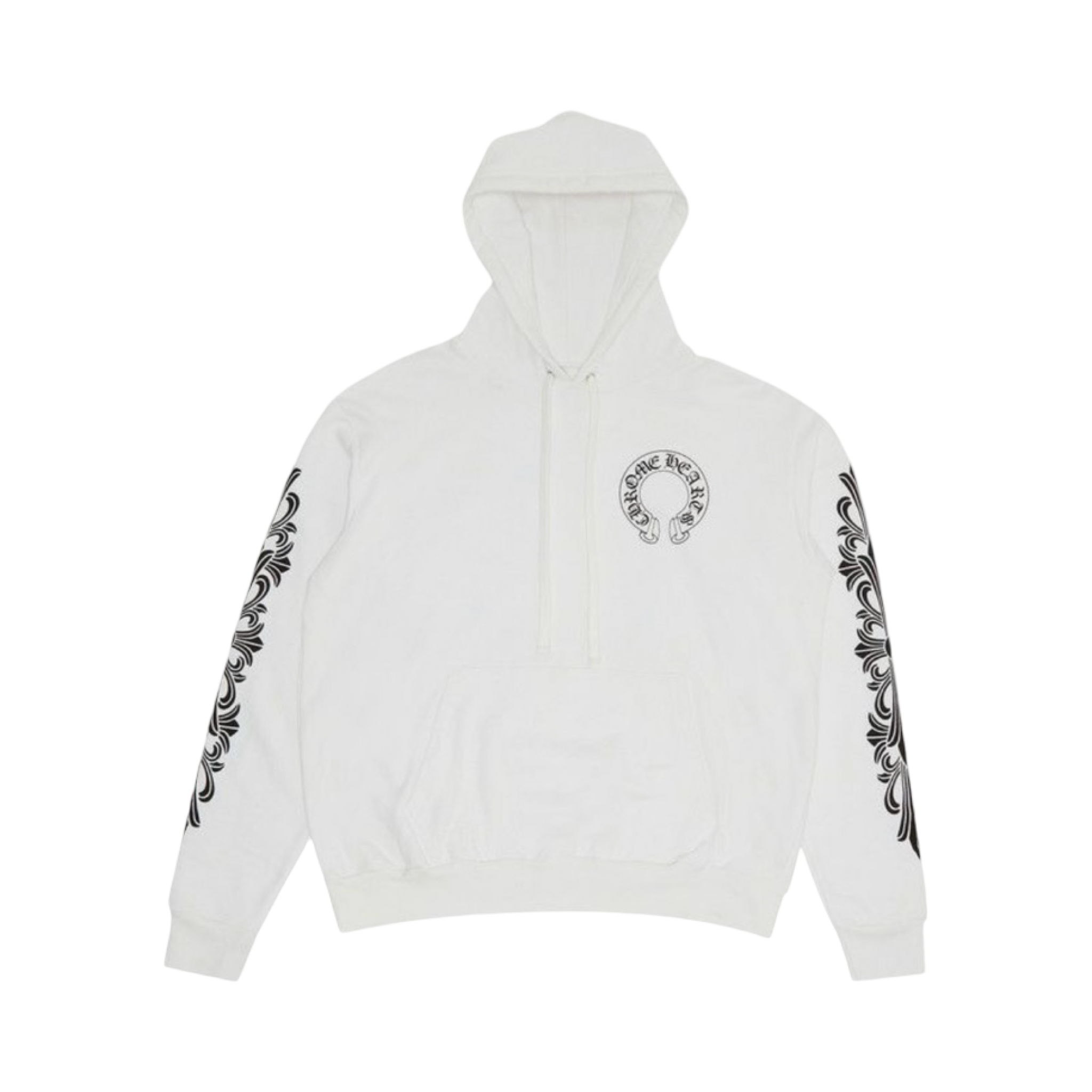 Chrome Hearts Floral Horseshoe Logo Hoodie White