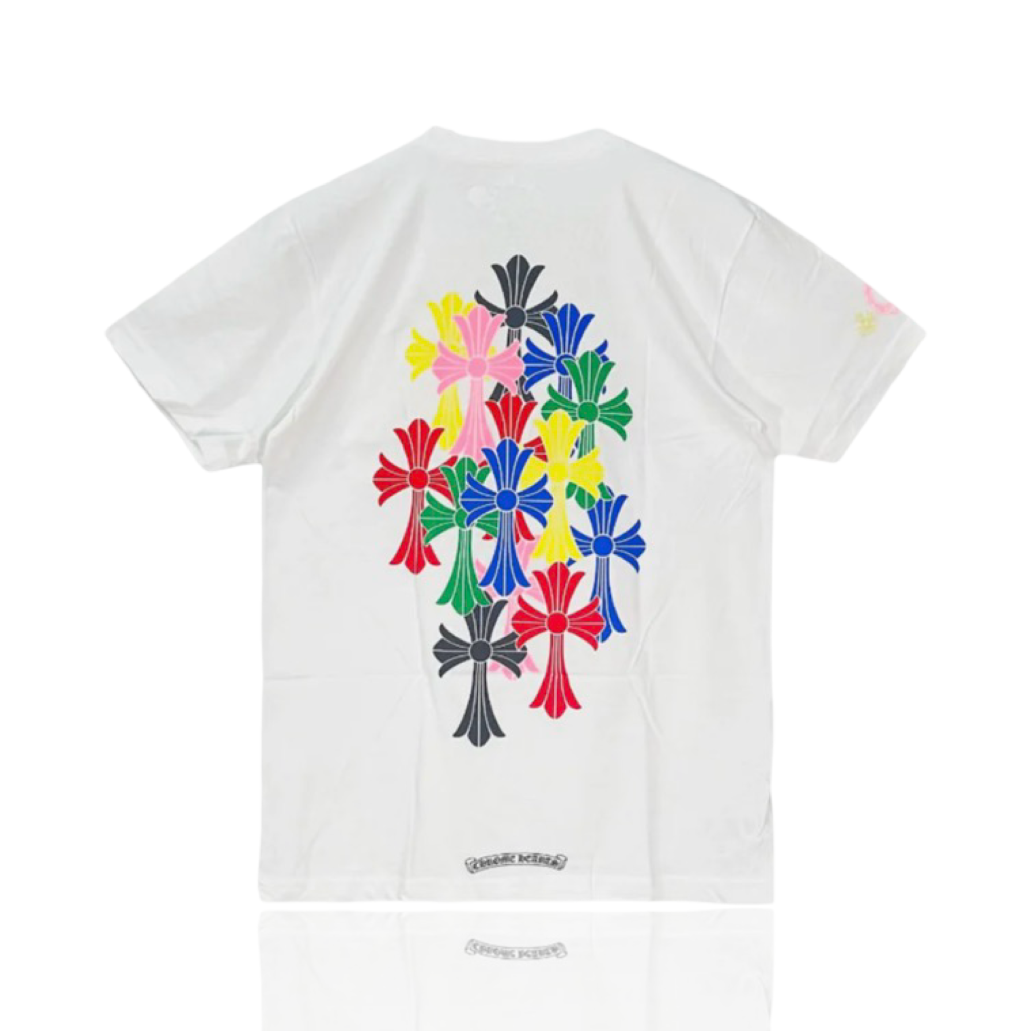 Chrome Hearts Multicolor Cemetery Cross Tee White