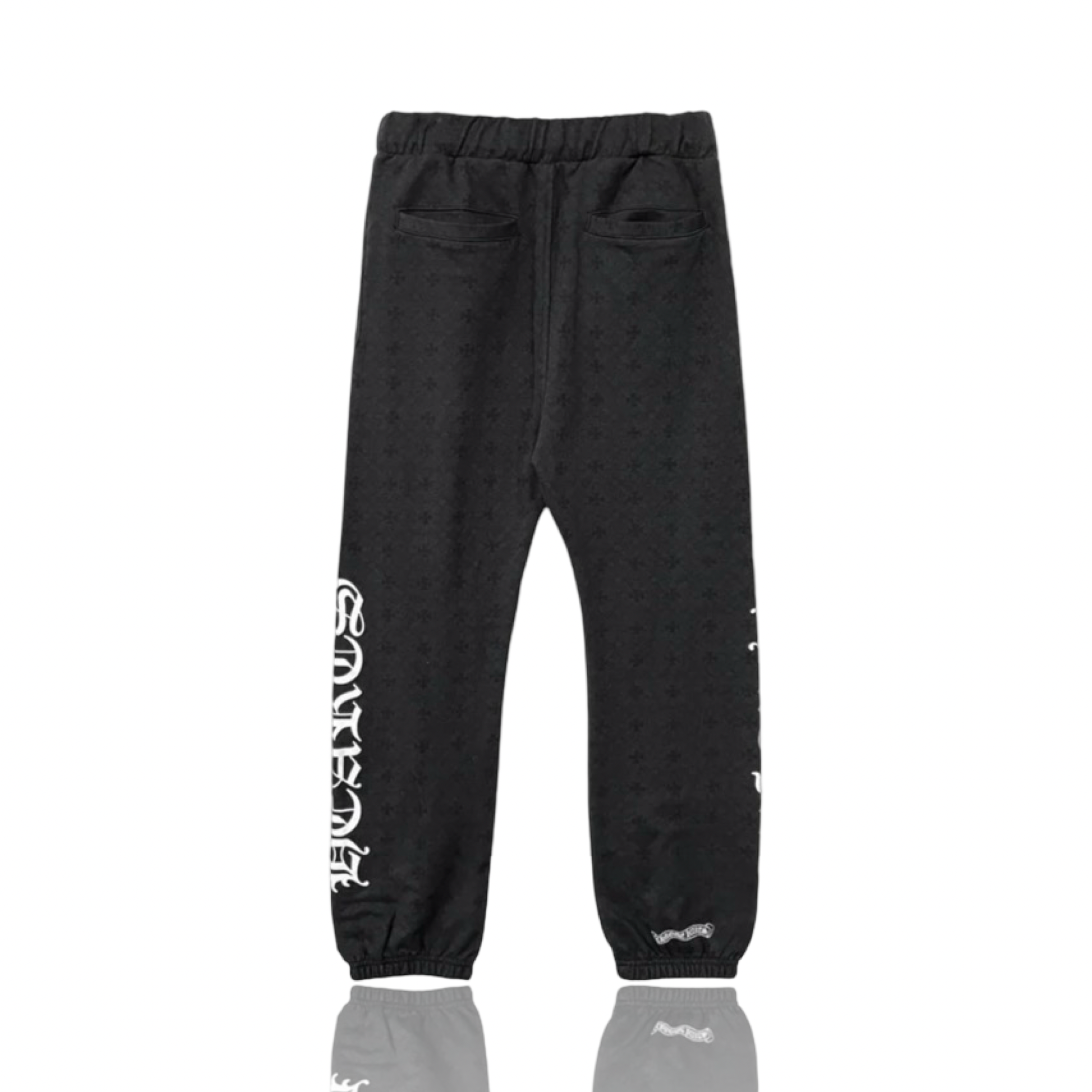 Chrome Hearts Pattern Cross Script Logo Pants Black