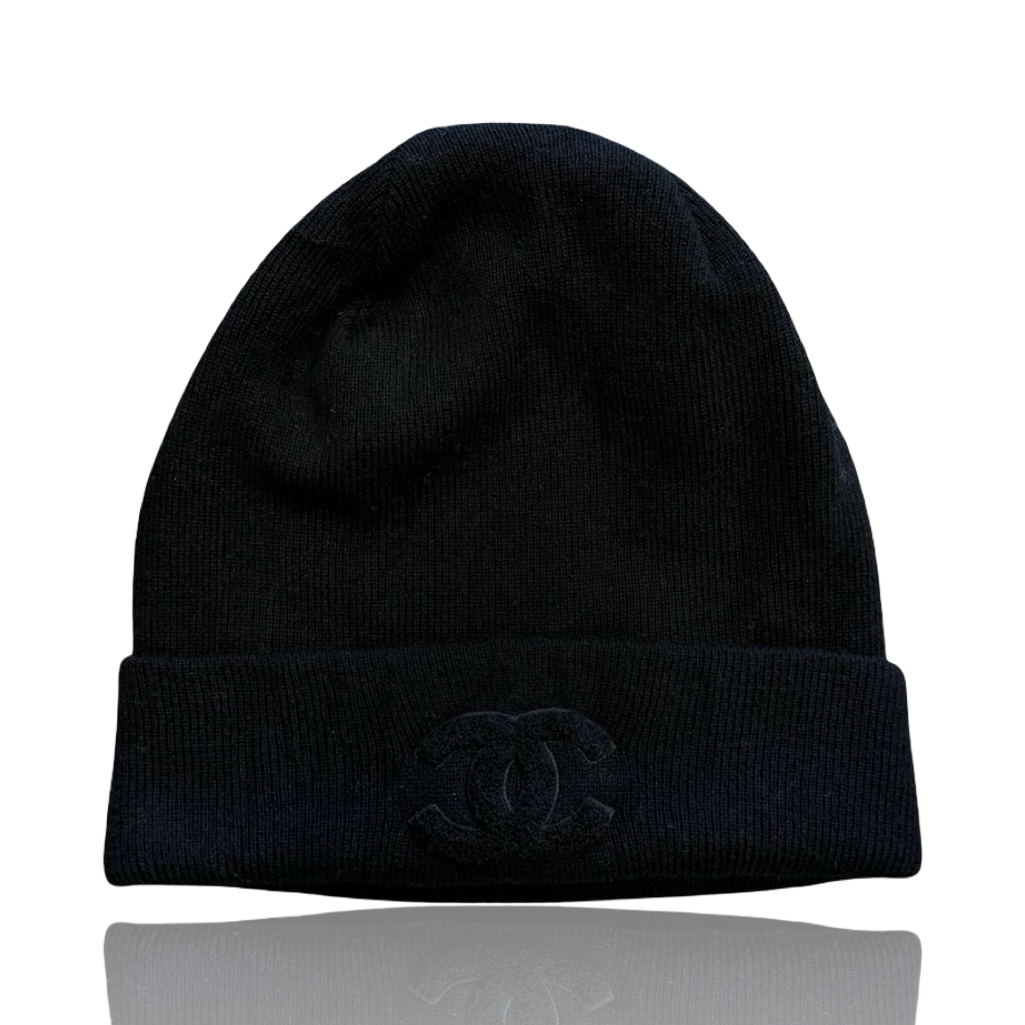 Chanel CC Cashmere Beanie Black