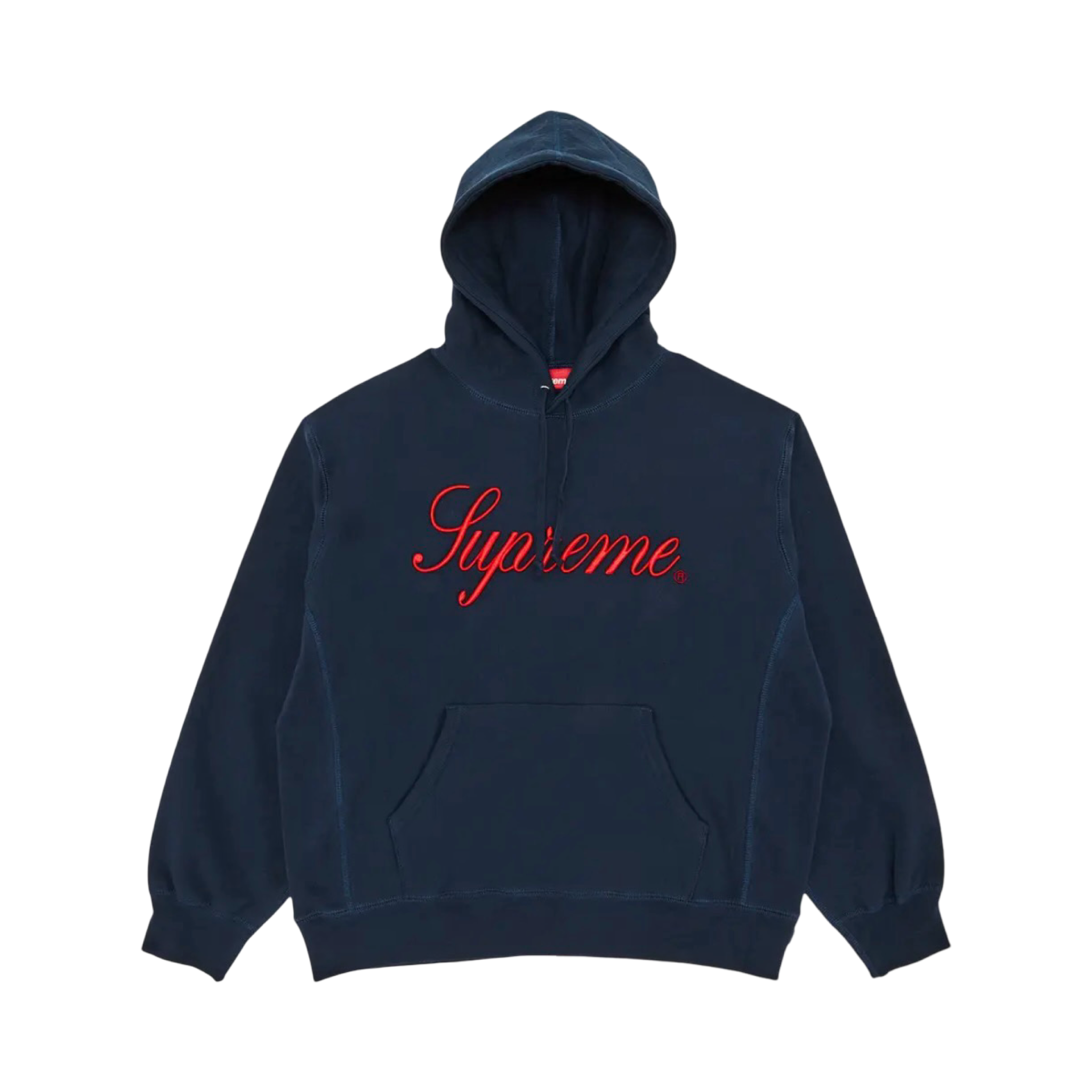 Supreme Script Hoodie Navy