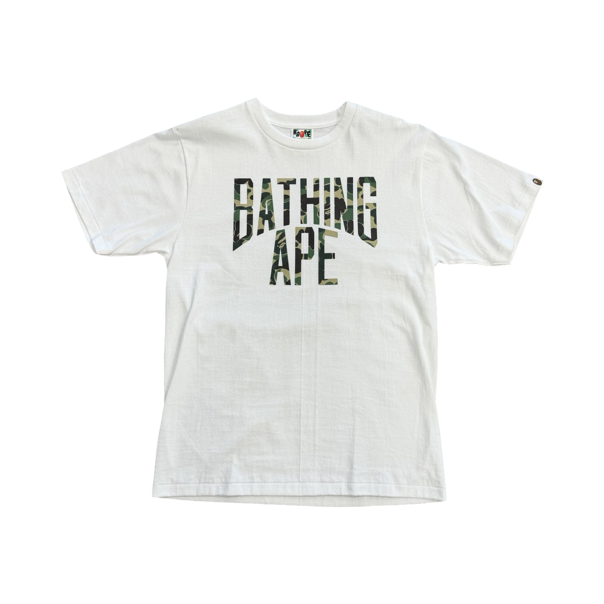 BAPE ABC Camo NYC Logo Tee White Green